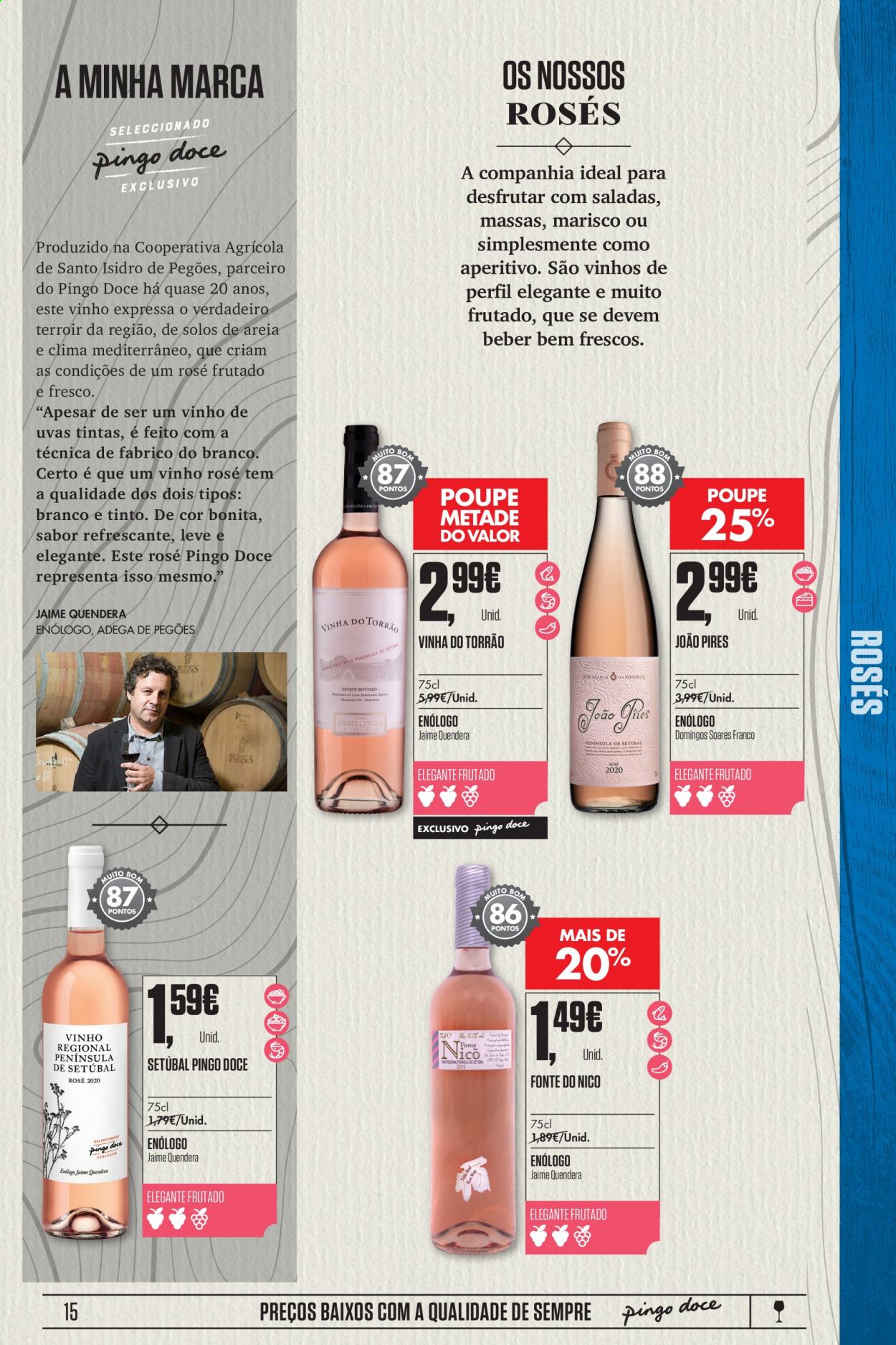 thumbnail - Folheto Pingo Doce - 5.5.2021 - 24.5.2021 - Produtos em promoção - uva, marisco, vinho, vinho rosé. Página 15.