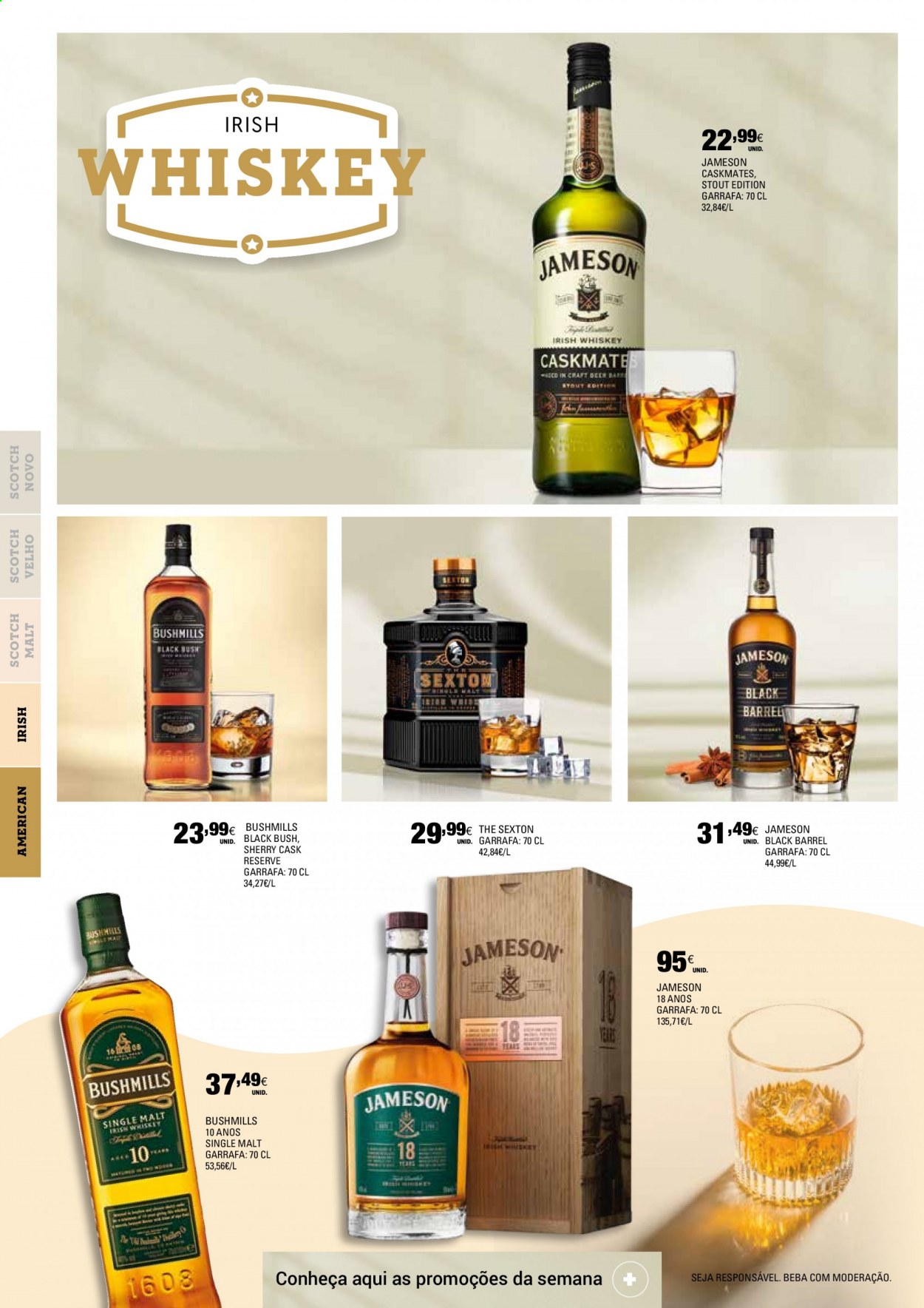 thumbnail - Folheto Continente - 4.5.2021 - 30.5.2021 - Produtos em promoção - Jameson, whiskey, sherry, garrafa. Página 10.