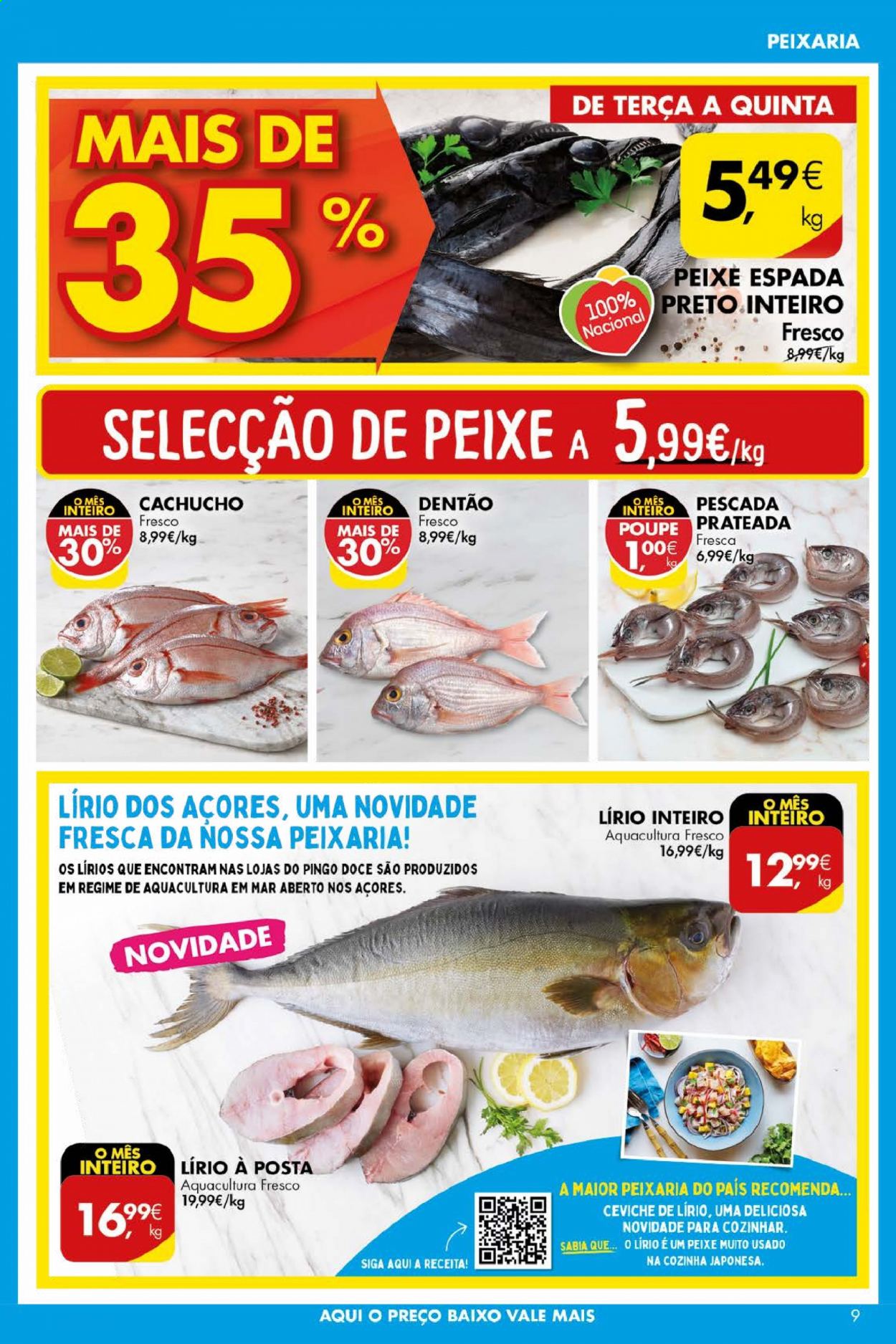 thumbnail - Folheto Pingo Doce - 11.5.2021 - 17.5.2021 - Produtos em promoção - peixe espada. Página 9.