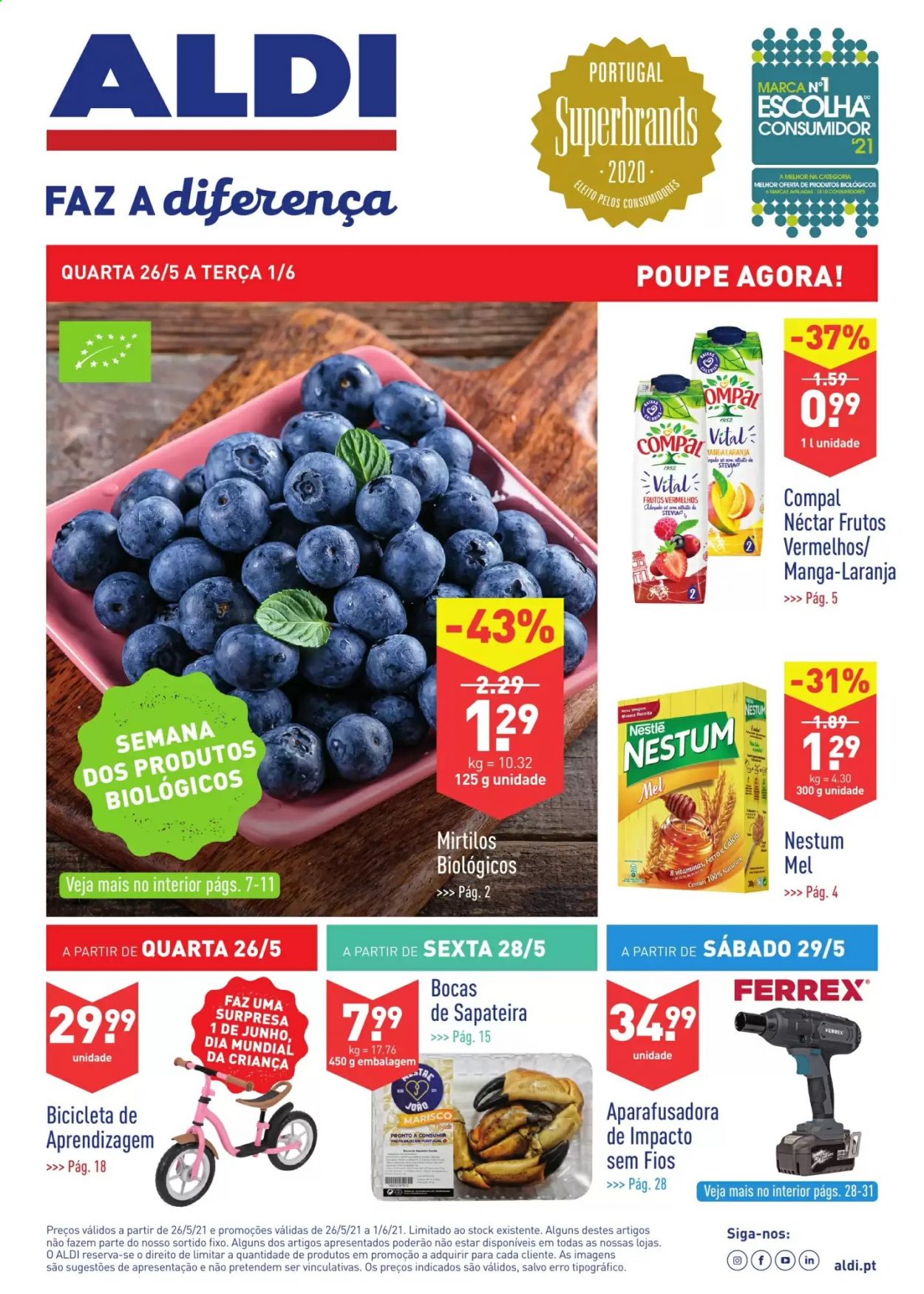 Folheto Aldi - 26.5.2021 - 1.6.2021. Página 1