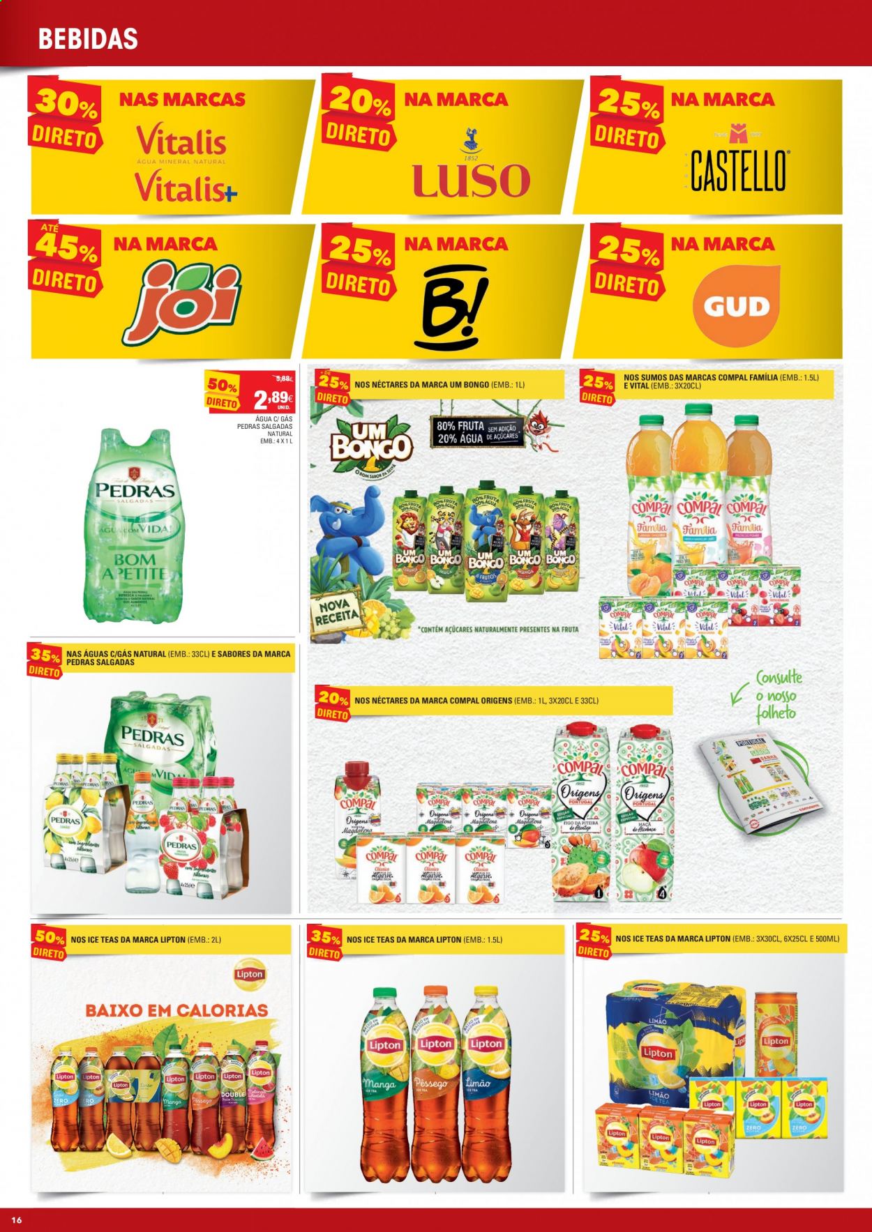 thumbnail - Folheto Continente - 18.5.2021 - 24.5.2021 - Produtos em promoção - pêssego, melancia, limão, Lipton, água mineral. Página 16.