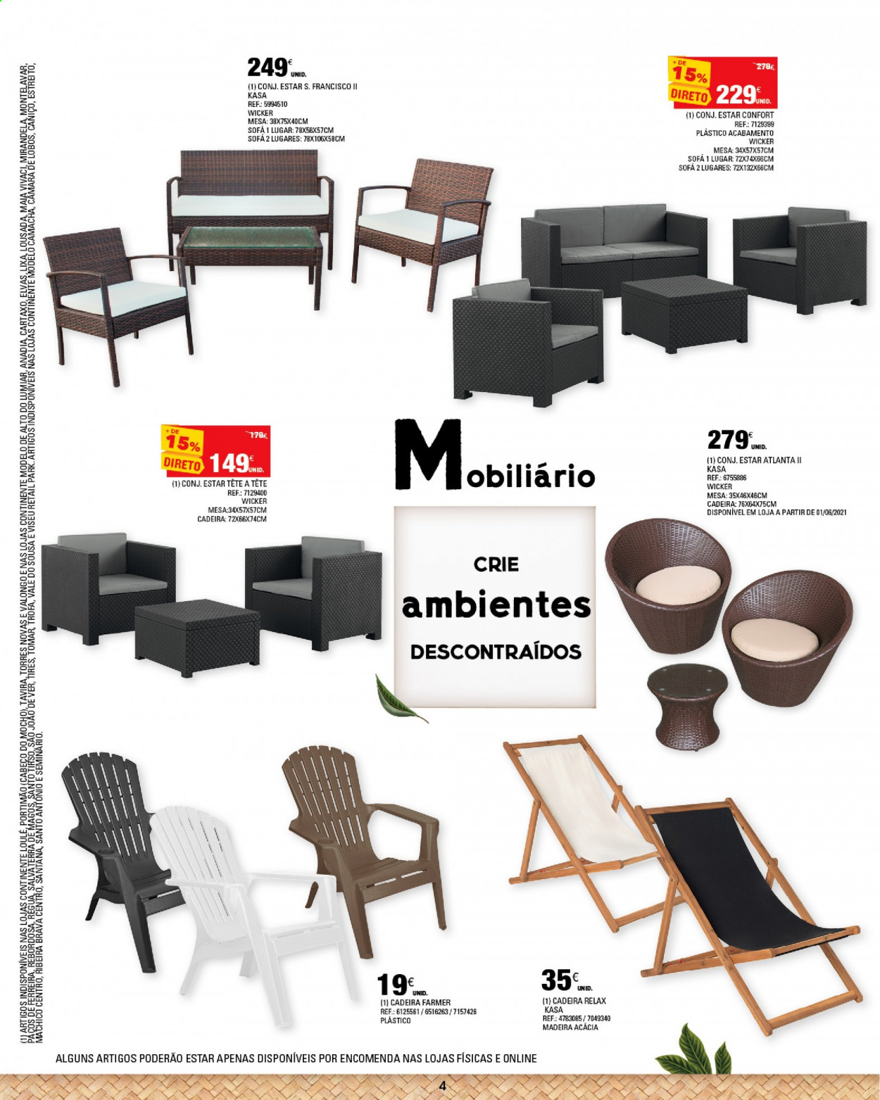 thumbnail - Folheto Continente - 18.5.2021 - 20.6.2021 - Produtos em promoção - mesa, cadeira. Página 4.
