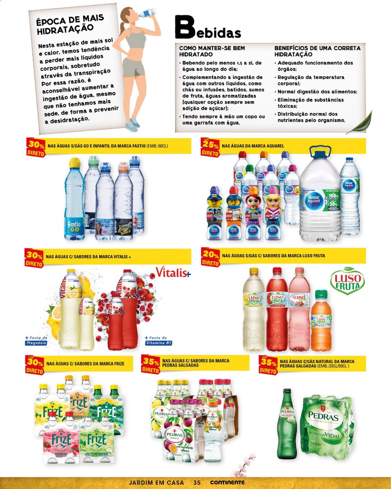 thumbnail - Folheto Continente - 18.5.2021 - 20.6.2021 - Produtos em promoção - gengibre, Nestlé, garrafa, copo. Página 35.