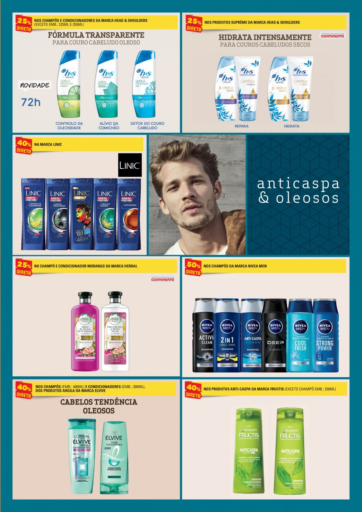 thumbnail - Folheto Continente - 25.5.2021 - 6.6.2021 - Produtos em promoção - Nivea, shampoo, Head & Shoulders, L’Oréal, Garnier, Fructis. Página 11.
