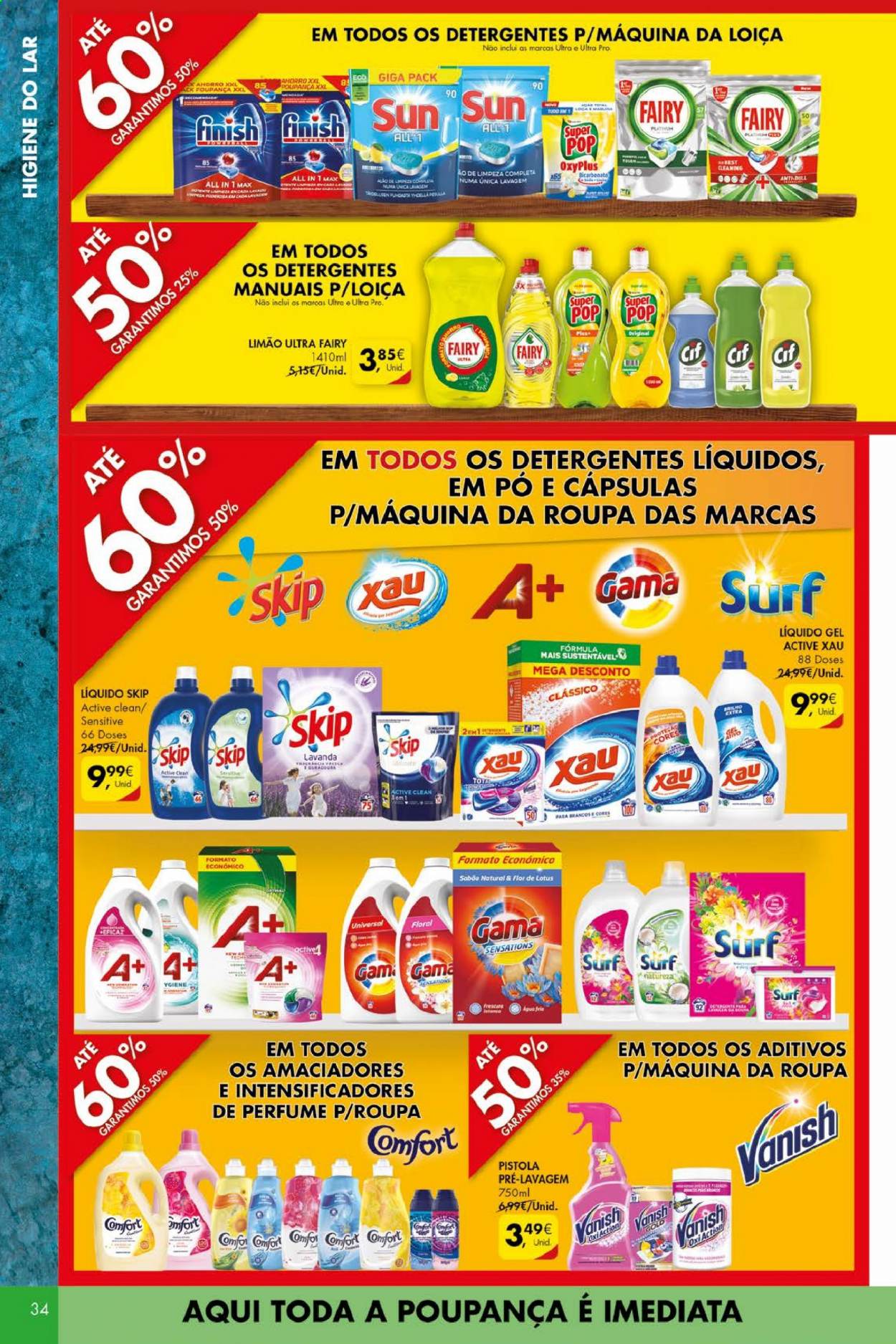 thumbnail - Folheto Pingo Doce - 25.5.2021 - 31.5.2021 - Produtos em promoção - limão, detergente, Vanish, Finish, perfume, pistola. Página 34.