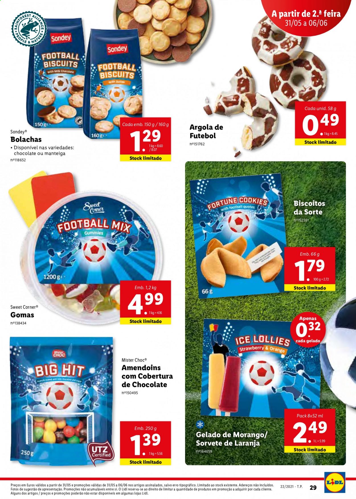 thumbnail - Folheto Lidl - 31.5.2021 - 6.6.2021 - Produtos em promoção - manteiga, sorvete, biscoito, bolachas, amendoim. Página 55.