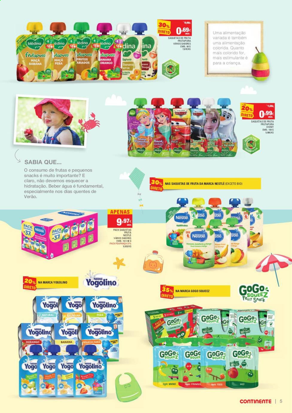 thumbnail - Folheto Continente - 1.6.2021 - 13.6.2021 - Produtos em promoção - maçã, pera, Nestlé, Disney. Página 5.