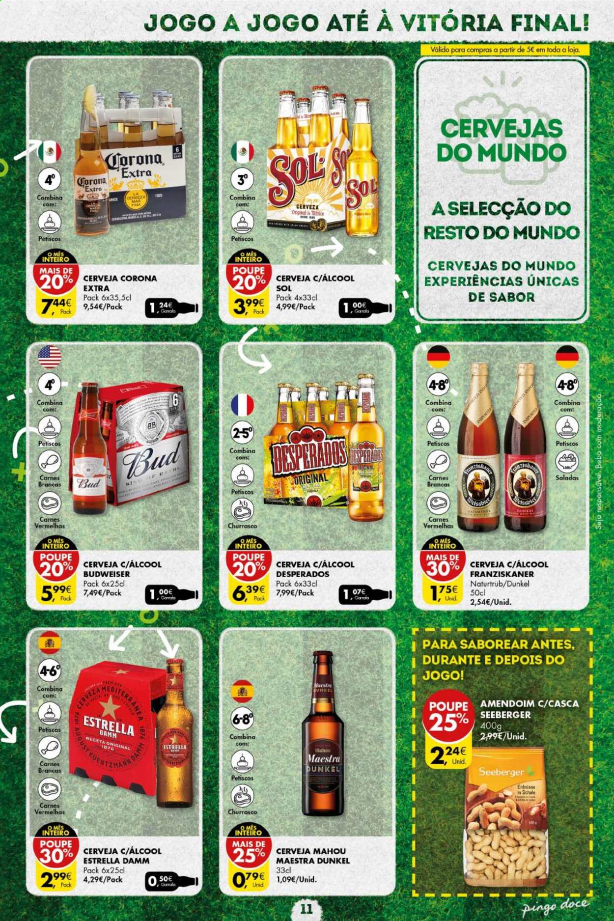 thumbnail - Folheto Pingo Doce - 1.6.2021 - 21.6.2021 - Produtos em promoção - Corona, Budweiser. Página 11.