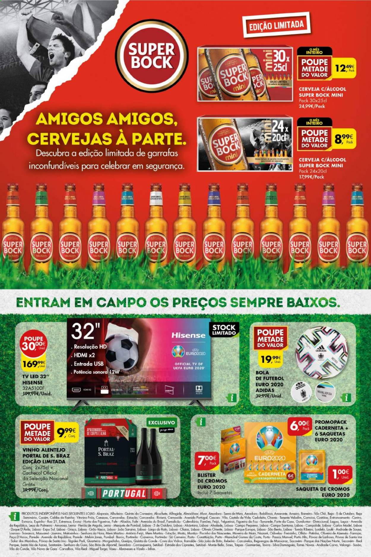 thumbnail - Folheto Pingo Doce - 1.6.2021 - 21.6.2021 - Produtos em promoção - Super Bock, alho, chá, vinho, Adidas, TV Led. Página 12.