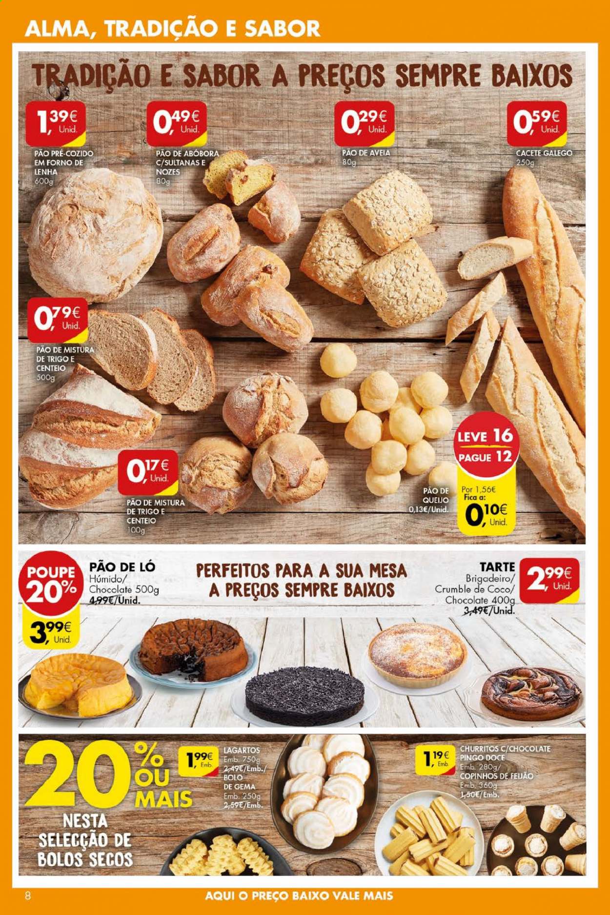 thumbnail - Folheto Pingo Doce - 1.6.2021 - 7.6.2021 - Produtos em promoção - bolo, pão de ló, queijo, mesa. Página 8.