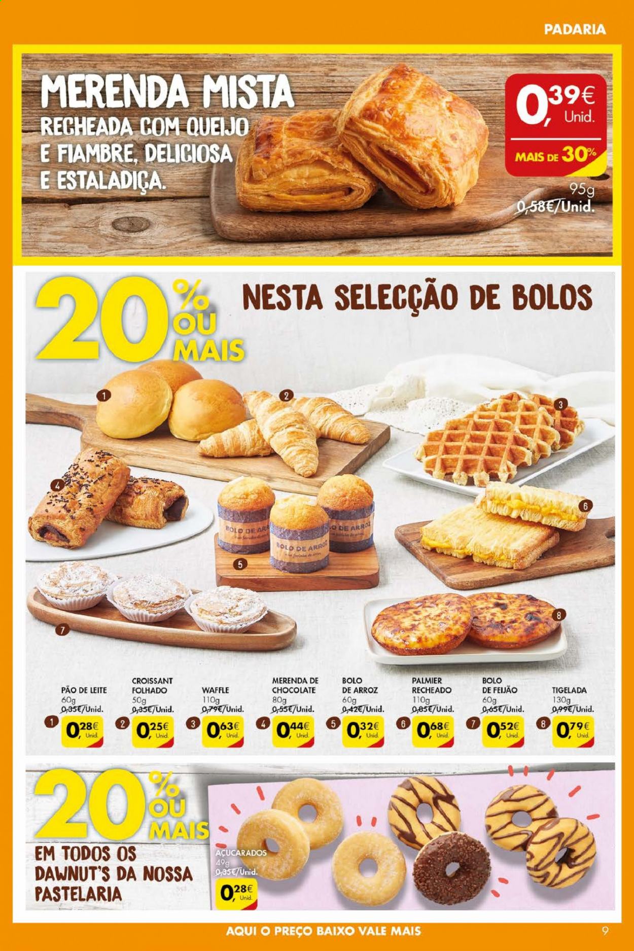 thumbnail - Folheto Pingo Doce - 1.6.2021 - 7.6.2021 - Produtos em promoção - feijão, pão, croissant, chocolate. Página 9.