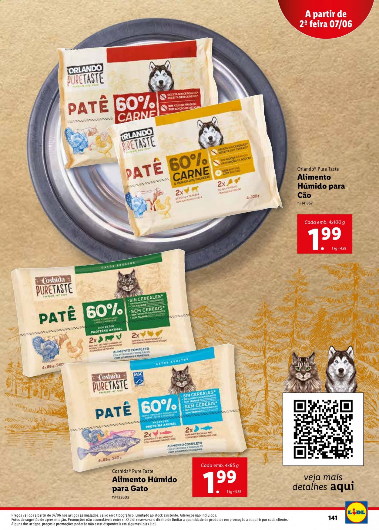 thumbnail - Folheto Lidl - Produtos em promoção - bacalhau, cereais, alimentos para cães. Página 141.