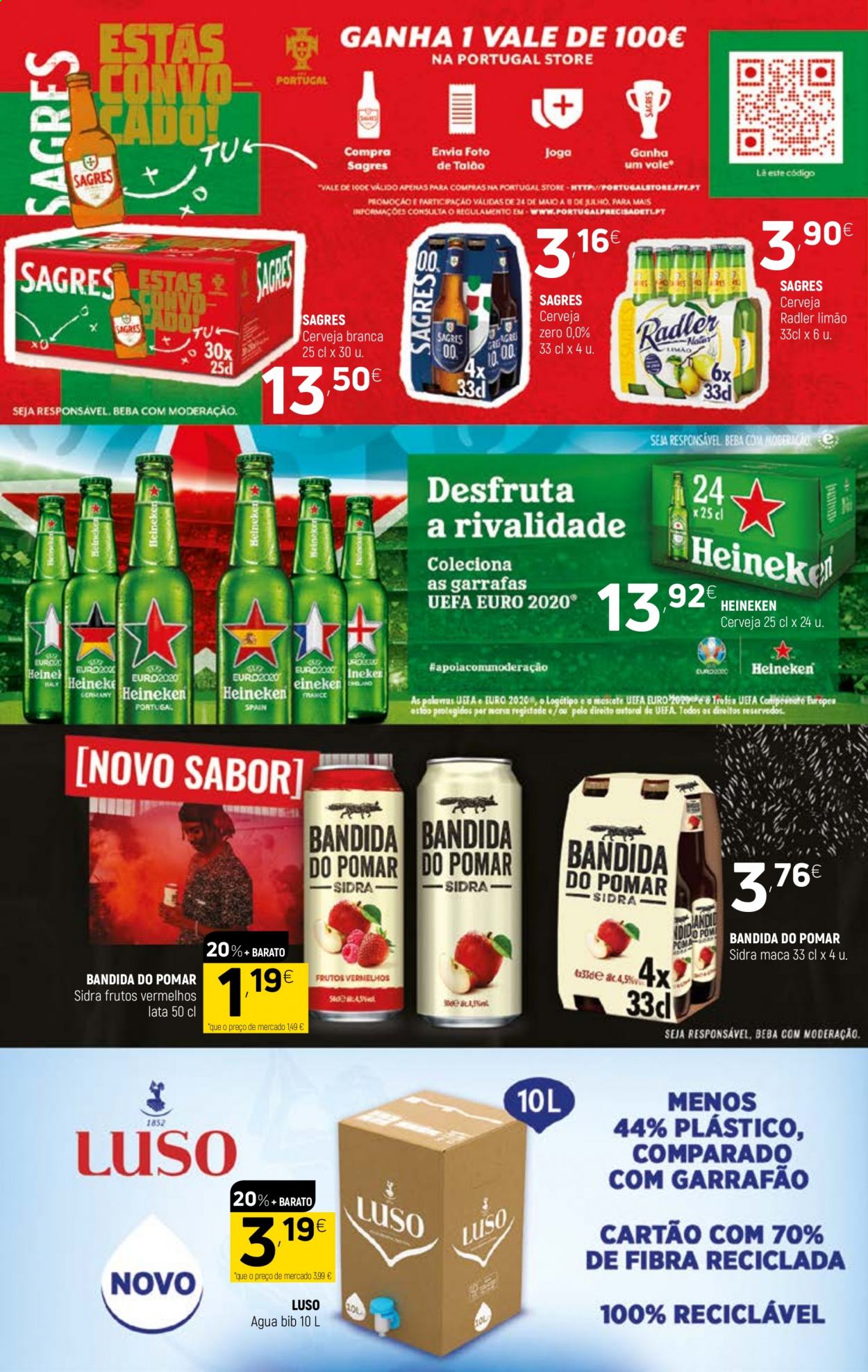 thumbnail - Folheto Coviran - 8.6.2021 - 20.6.2021 - Produtos em promoção - Heineken, Sagres, maçã, limão, sidra. Página 15.