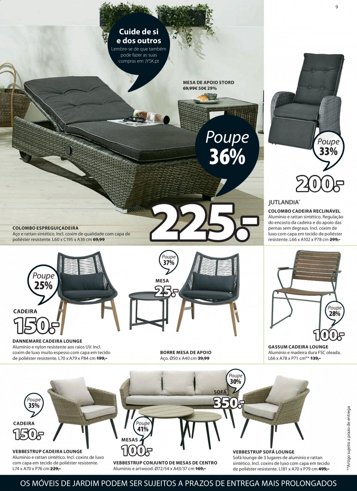 thumbnail - Folheto Jysk - 10.6.2021 - 23.6.2021 - Produtos em promoção - cadeira, sofá. Página 9.