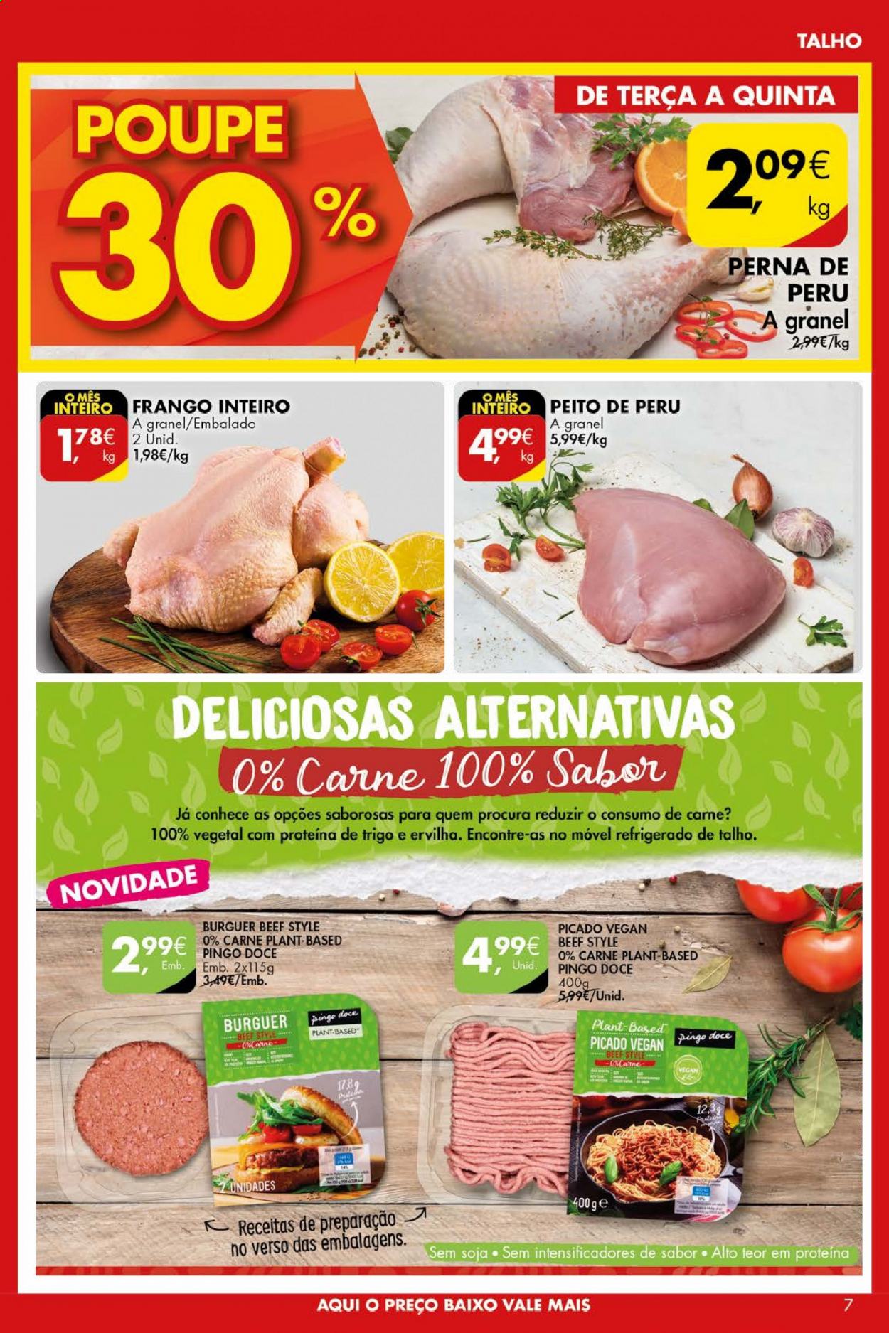 thumbnail - Folheto Pingo Doce - 15.6.2021 - 21.6.2021 - Produtos em promoção - ervilha, frango, peito de peru, perú, frango inteiro. Página 7.