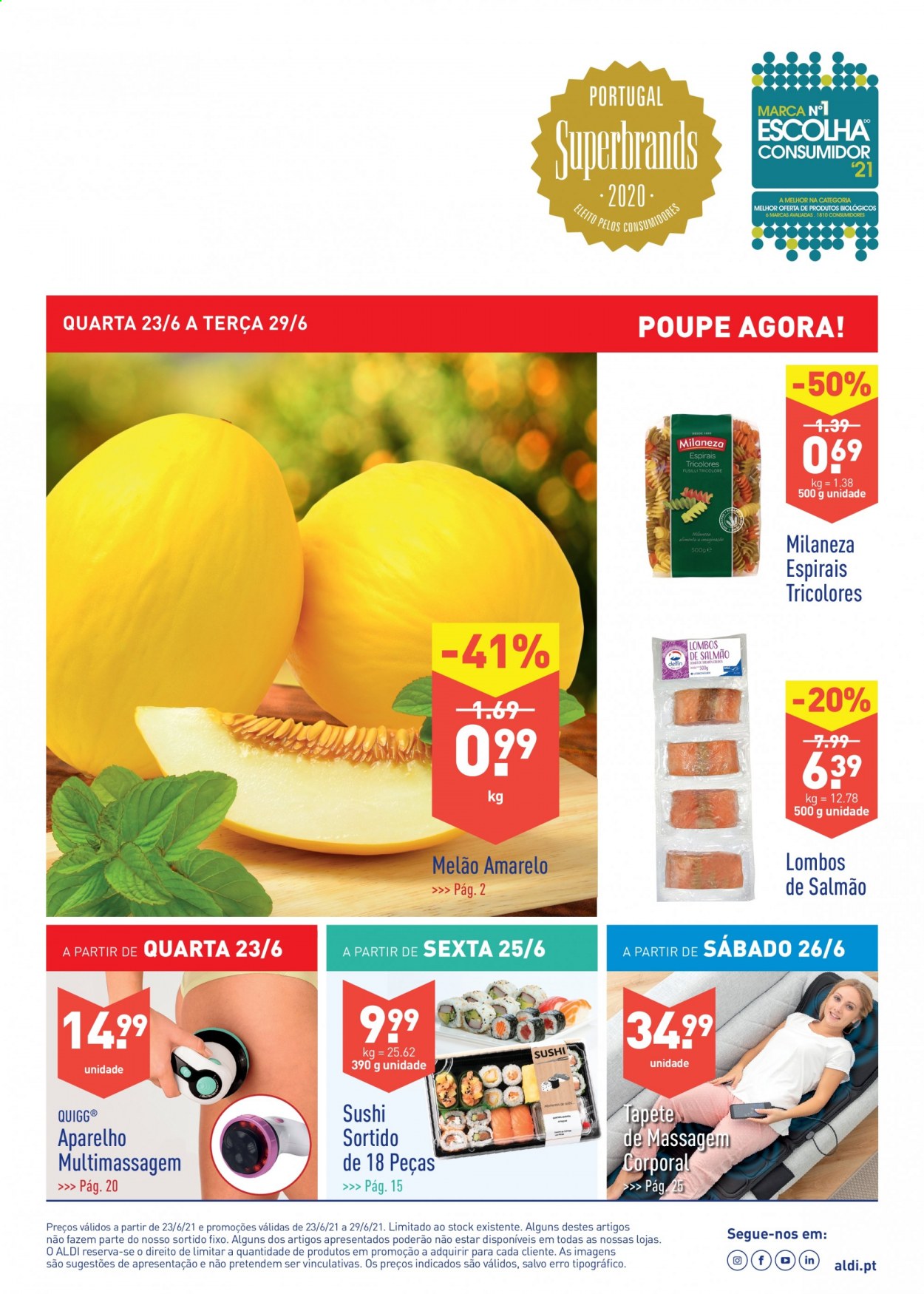 Folheto Aldi - 23.6.2021 - 29.6.2021. Página 1