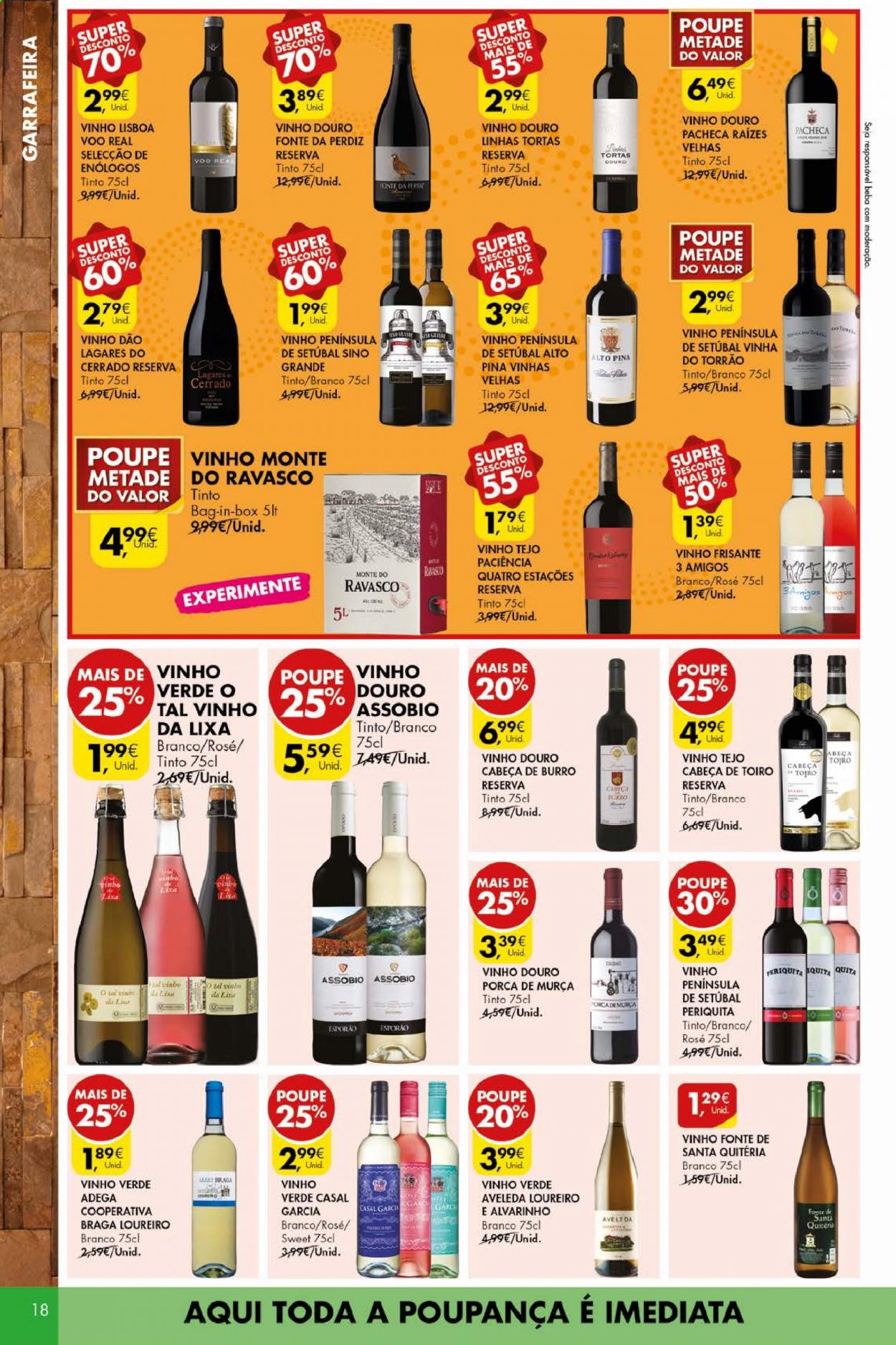 thumbnail - Folheto Pingo Doce - 29.6.2021 - 5.7.2021 - Produtos em promoção - vinho frisante. Página 18.
