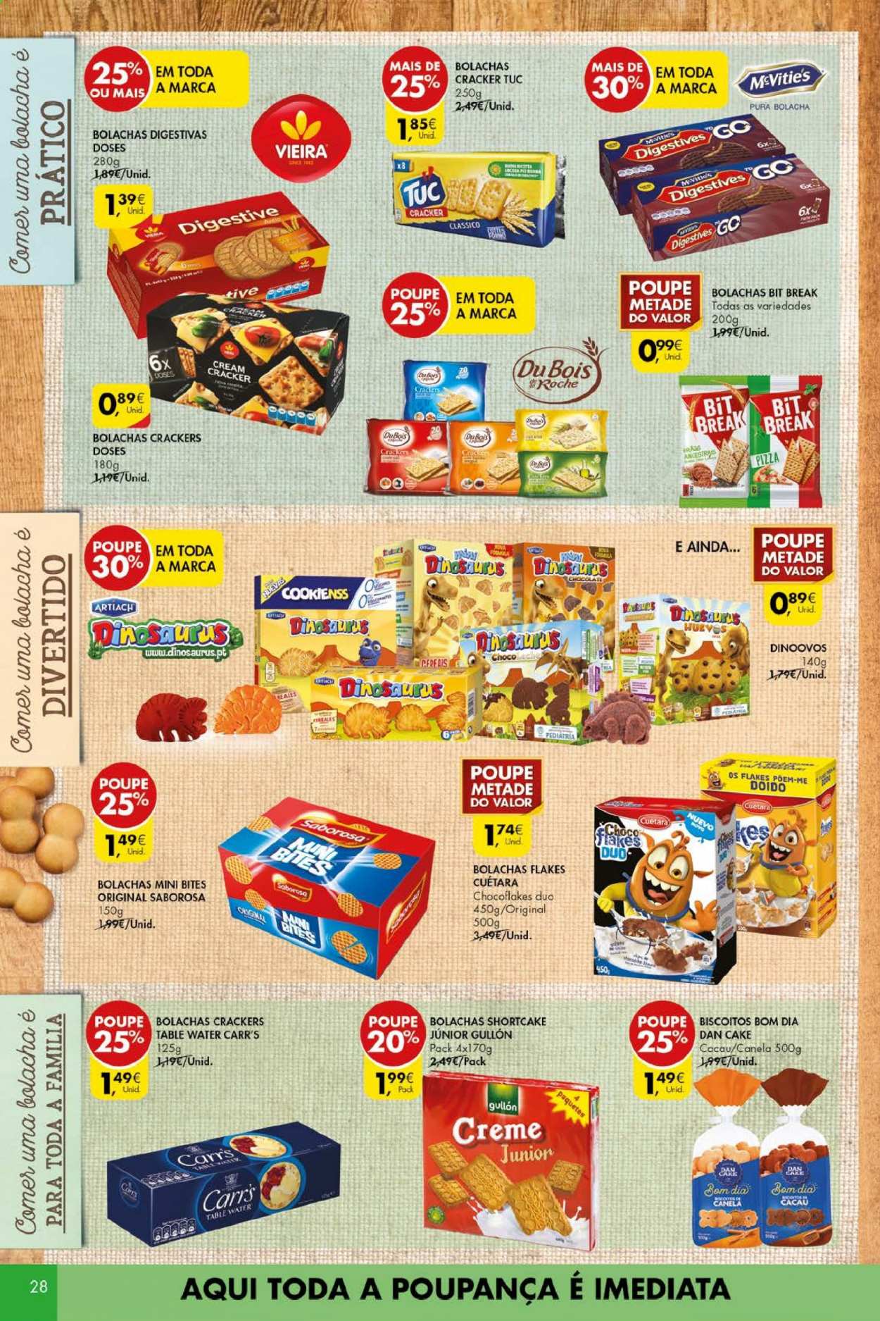 thumbnail - Folheto Pingo Doce - 29.6.2021 - 5.7.2021 - Produtos em promoção - pizza, biscoito, cracker, cacau. Página 28.