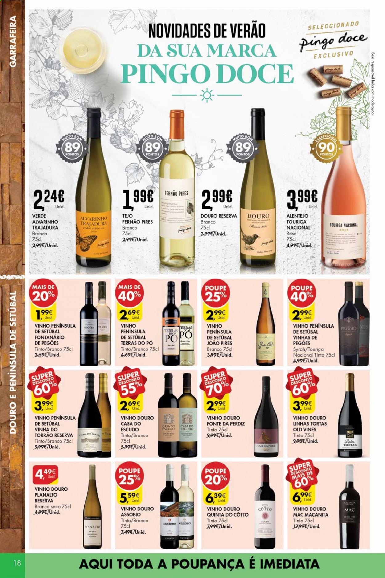 thumbnail - Folheto Pingo Doce - 6.7.2021 - 12.7.2021 - Produtos em promoção - vinho, syrah. Página 18.