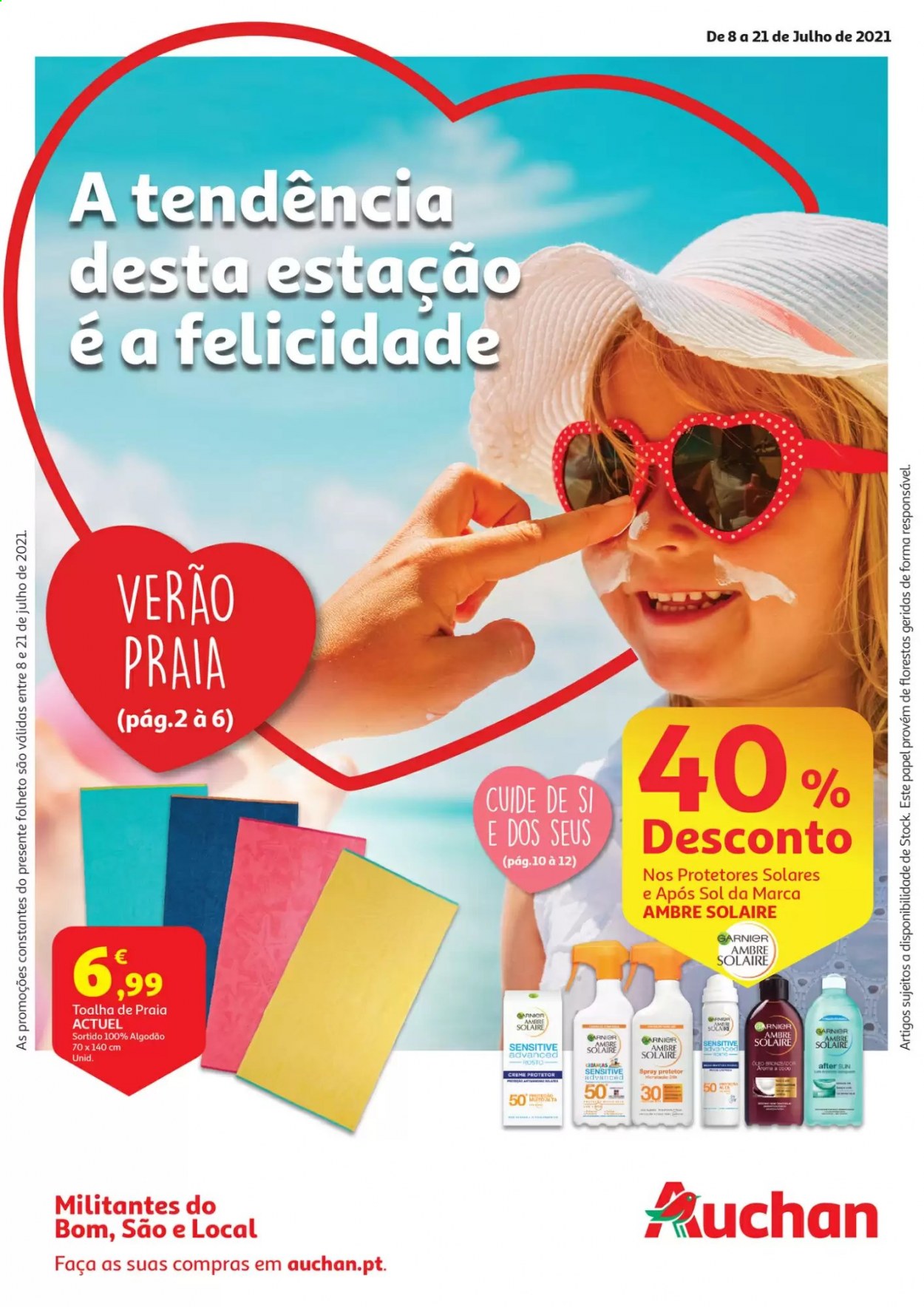 Folheto Auchan - 8.7.2021 - 21.7.2021. Página 1