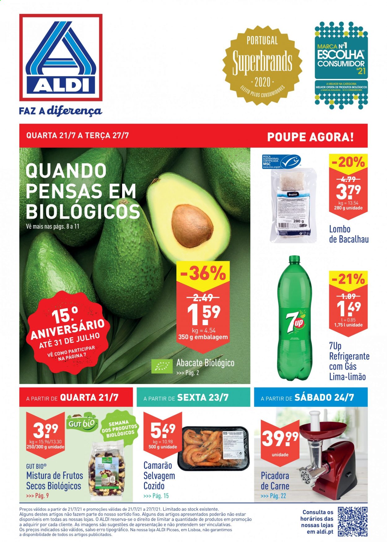 Folheto Aldi - 21.7.2021 - 27.7.2021. Página 1