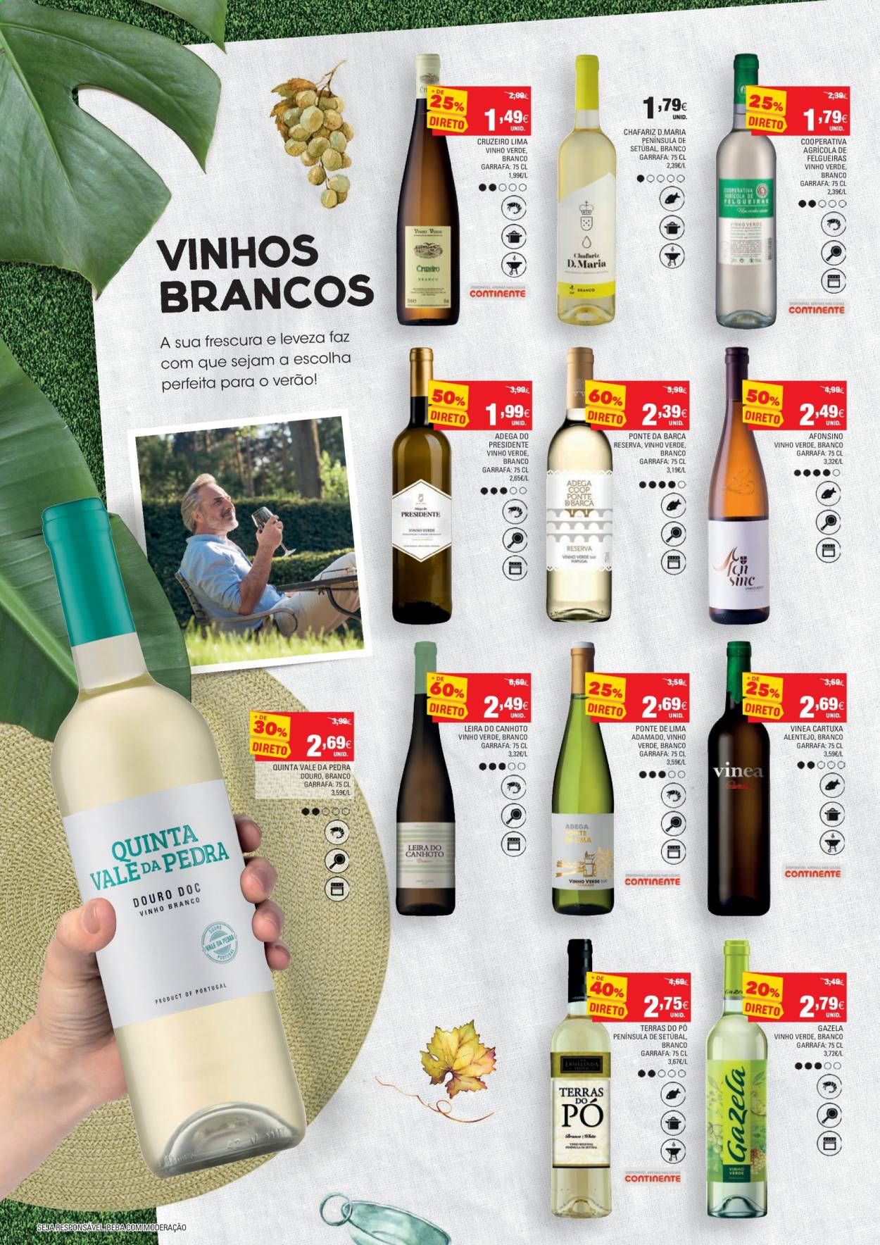 thumbnail - Folheto Continente - 20.7.2021 - 1.8.2021 - Produtos em promoção - lima, vinho, vinho verde, garrafa. Página 4.