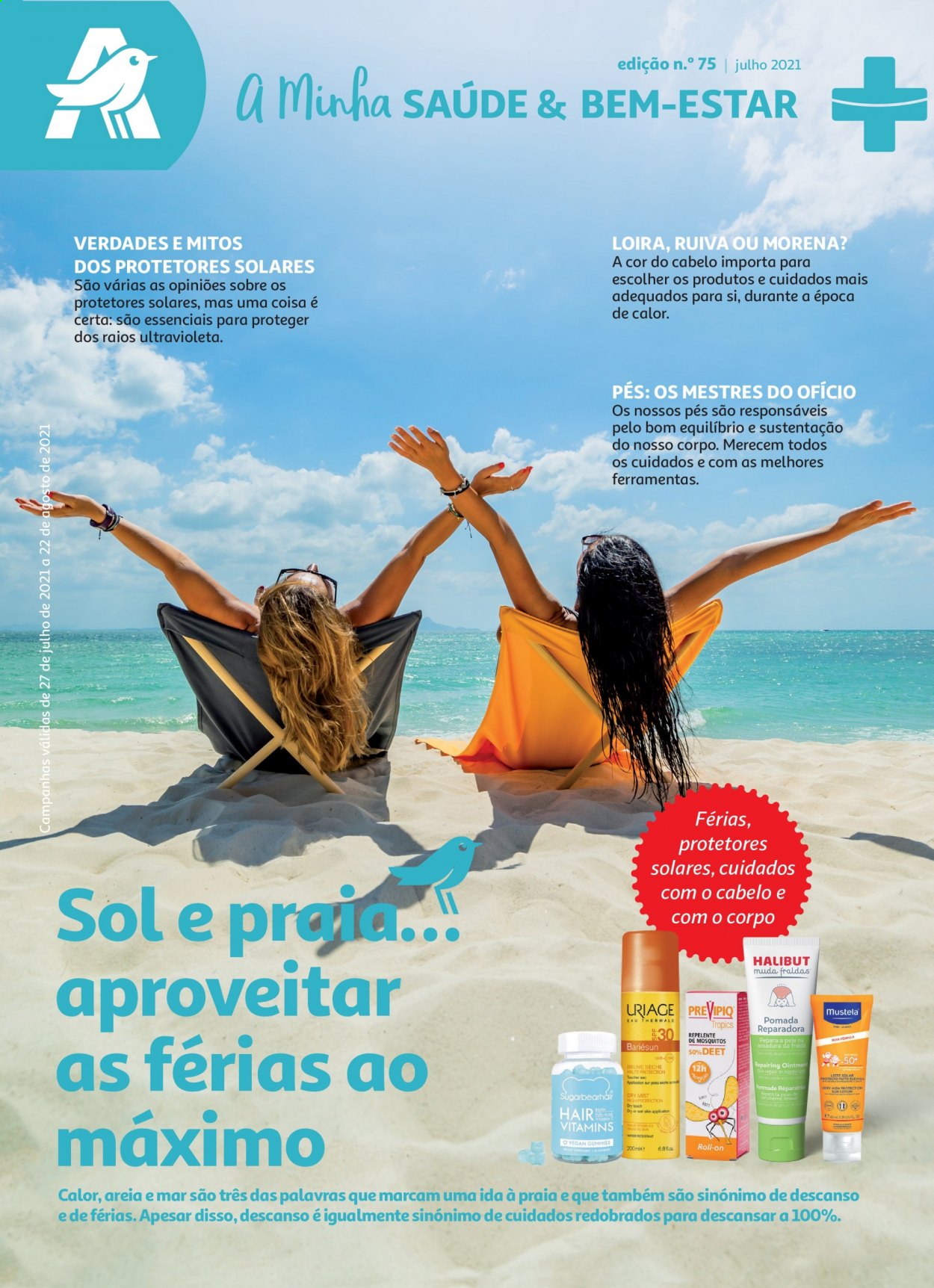 Folheto Auchan - 27.7.2021 - 22.8.2021. Página 1