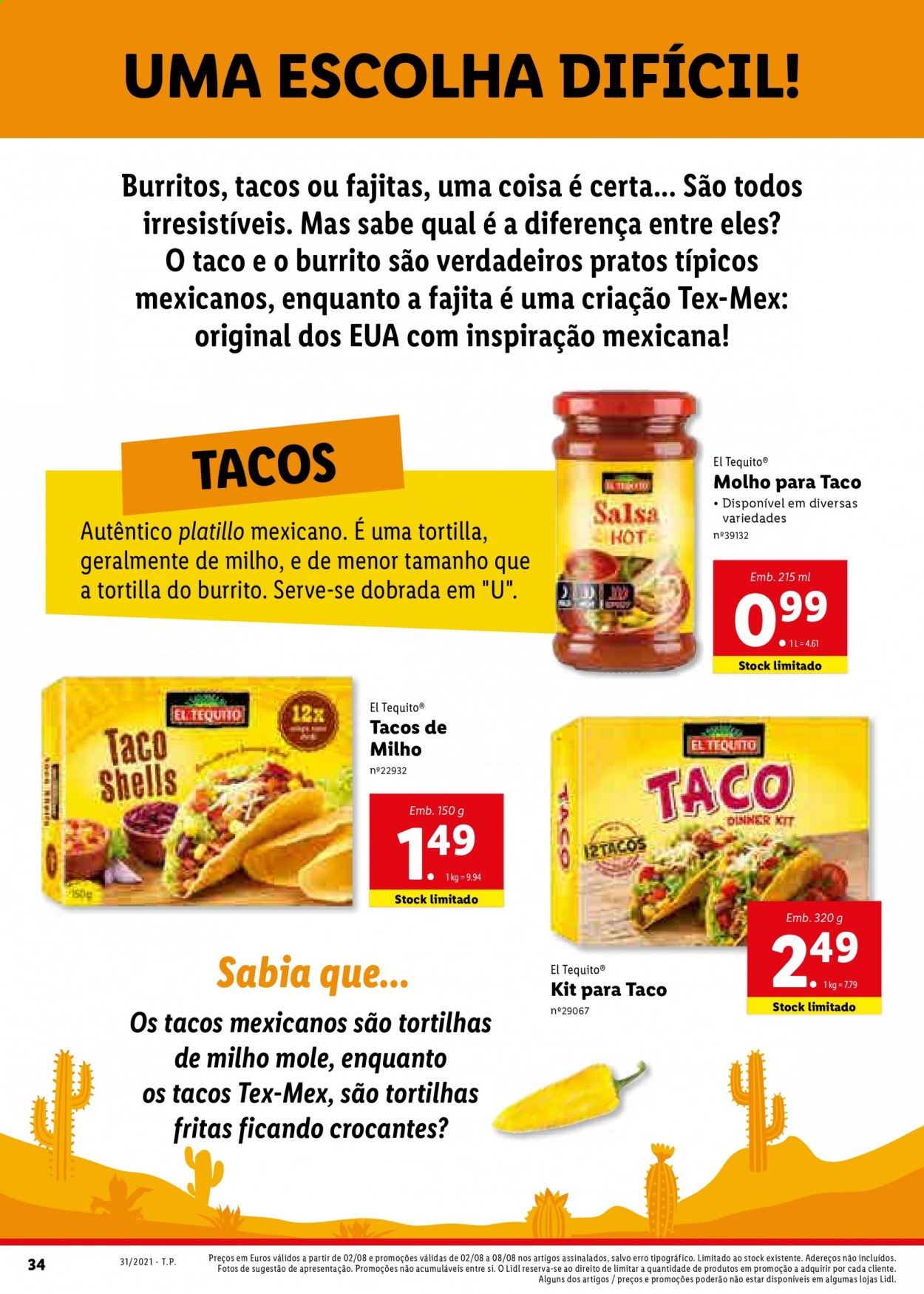 Folheto Lidl - 2.8.2021 - 8.8.2021. Página 34