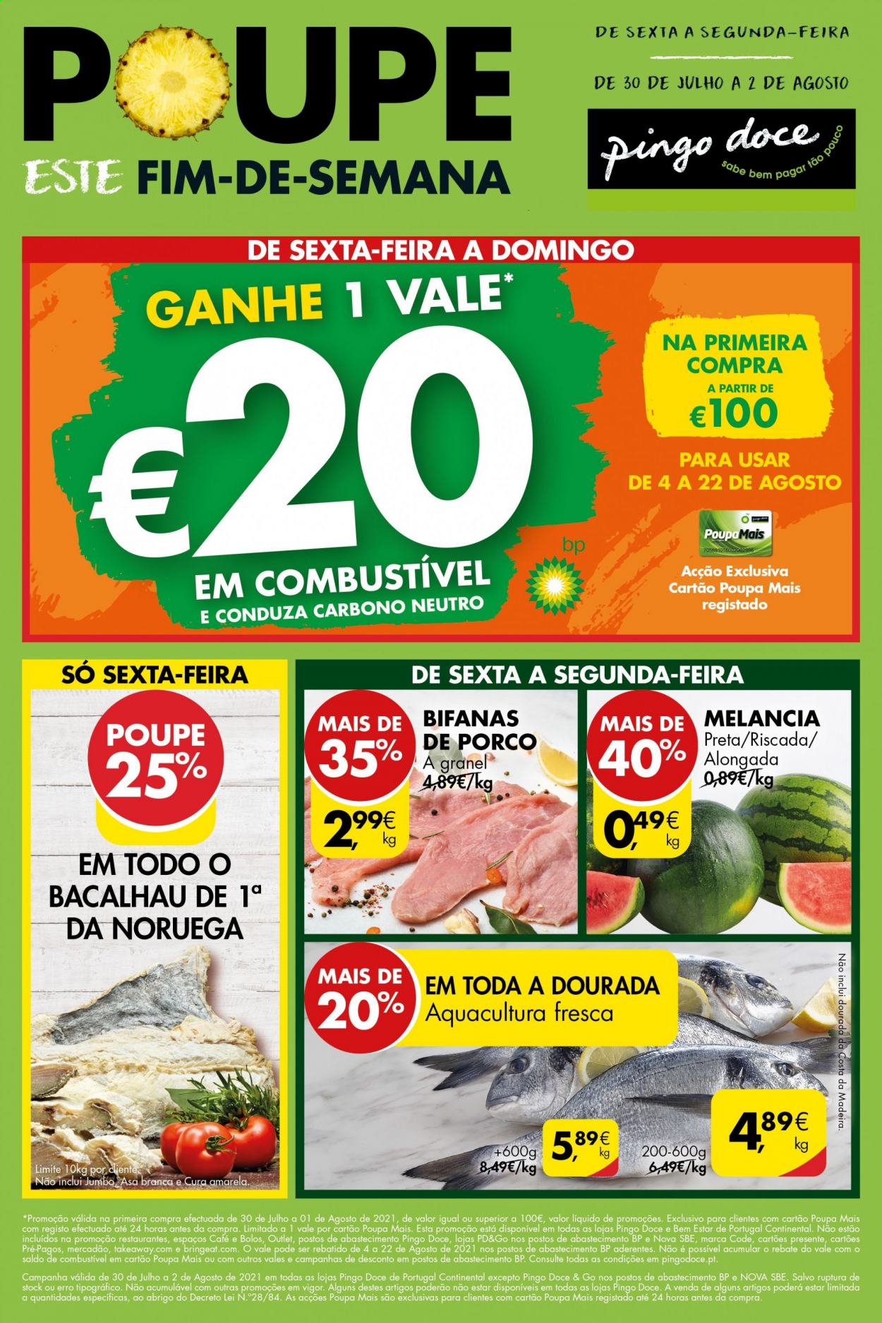Folheto Pingo Doce - 30.7.2021 - 2.8.2021. Página 1