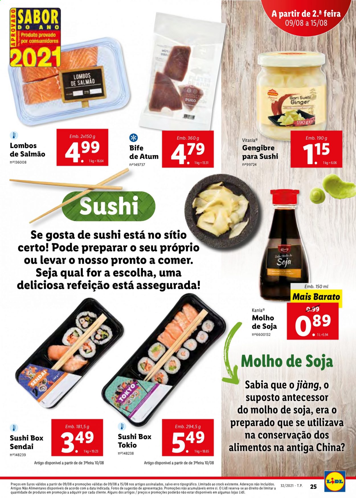 Folheto Lidl - 9.8.2021 - 15.8.2021. Página 25