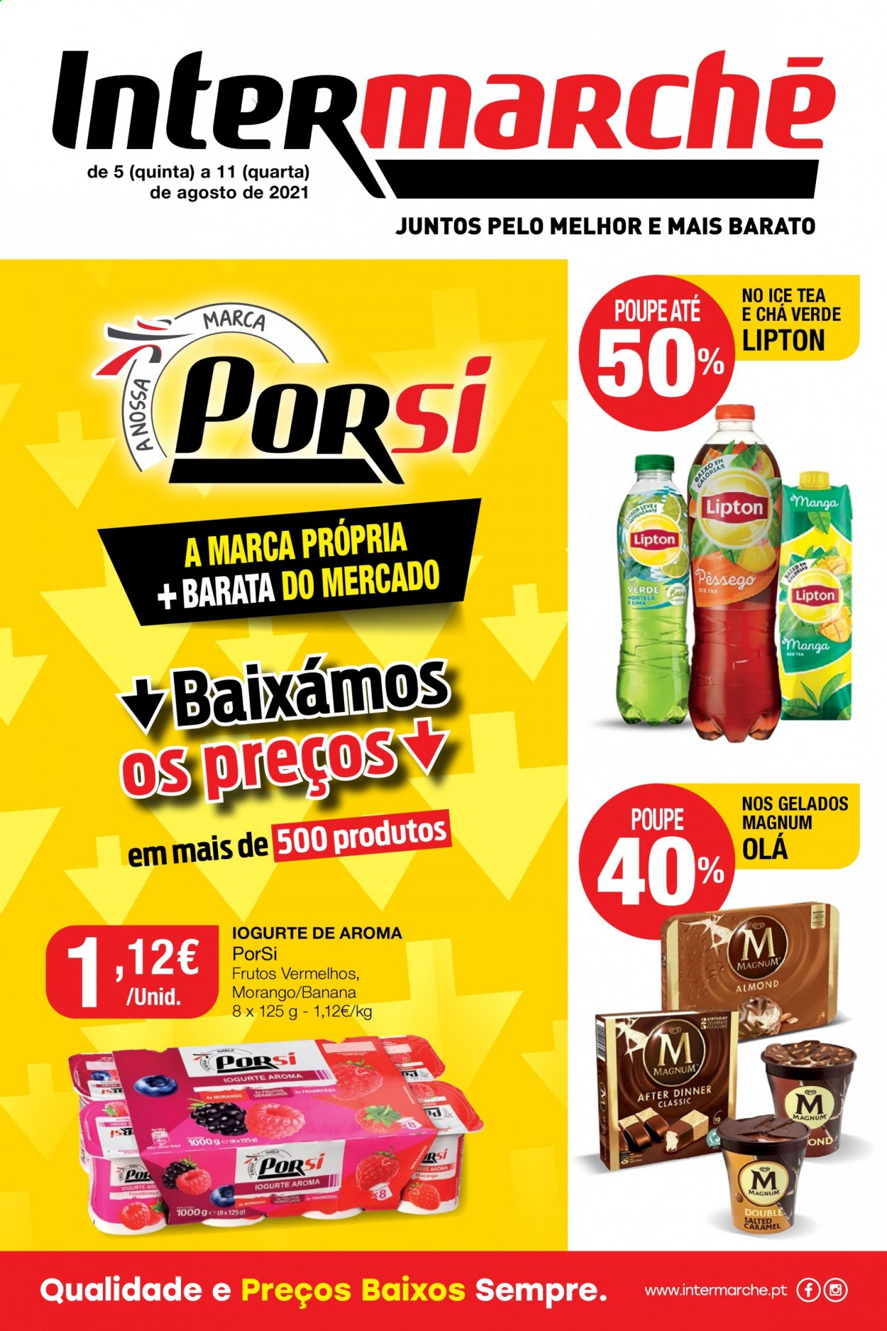 Folheto Intermarché - 5.8.2021 - 11.8.2021. Página 1