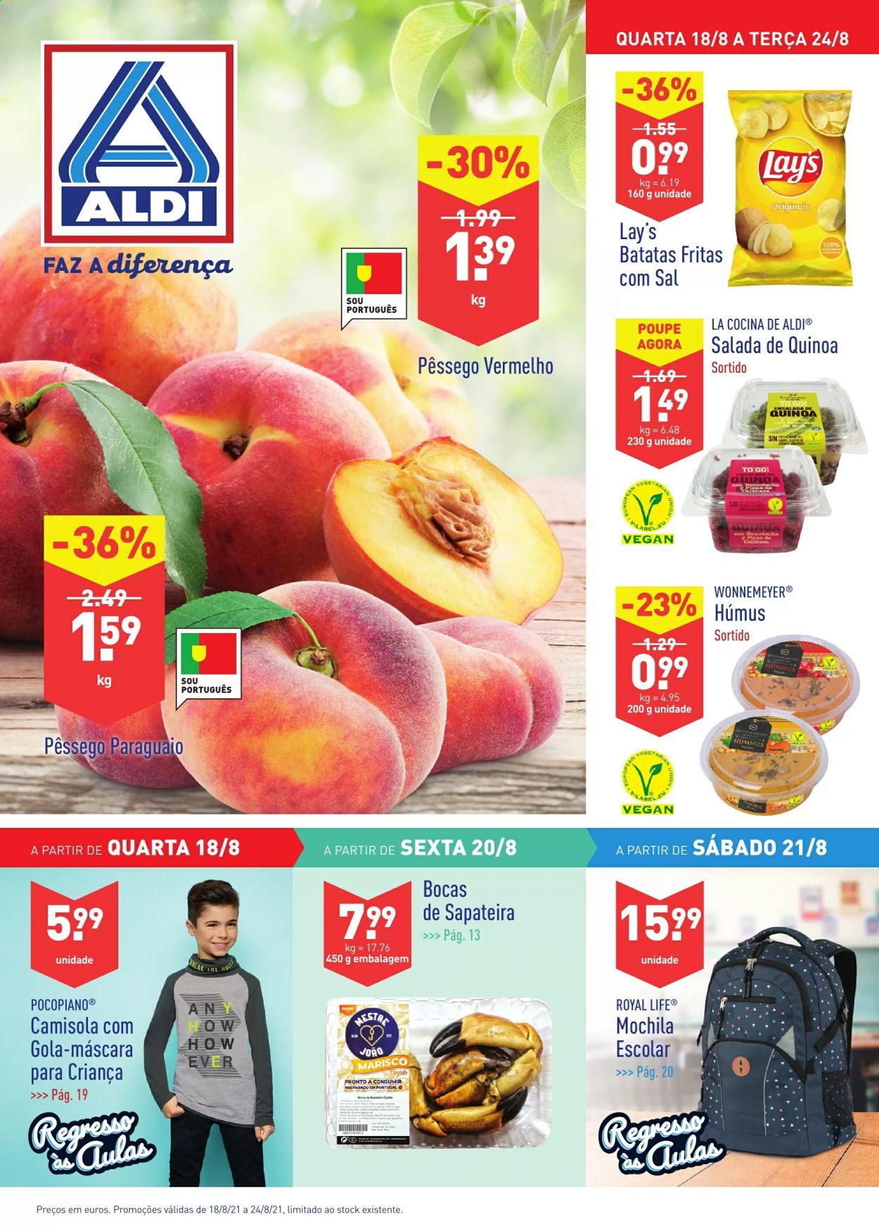 Folheto Aldi - 18.8.2021 - 24.8.2021. Página 1