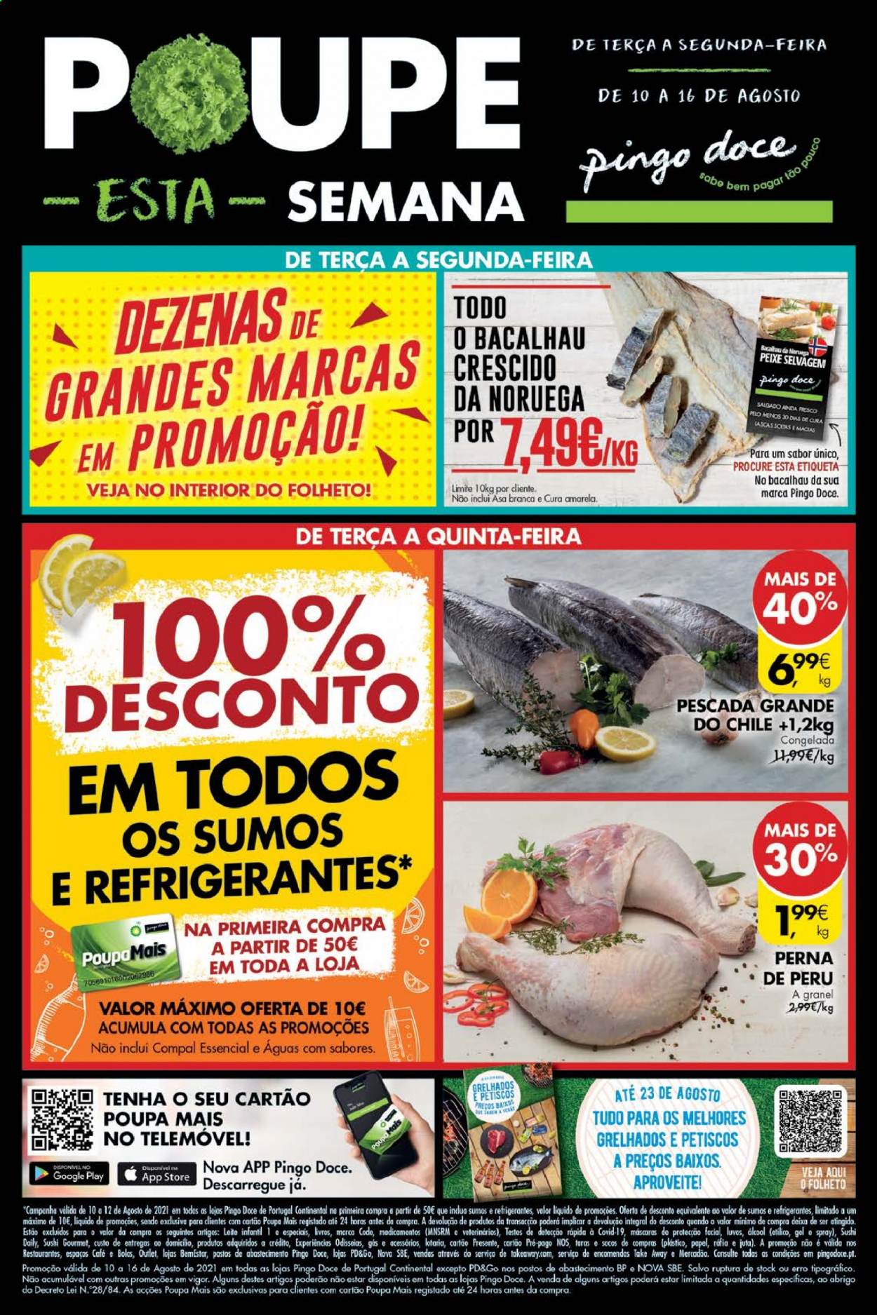 Folheto Pingo Doce - 10.8.2021 - 16.8.2021. Página 1