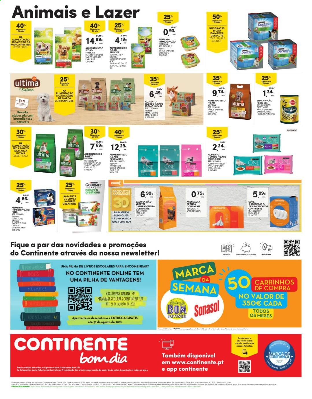 Folheto Continente Bom Dia - 10.8.2021 - 16.8.2021. Página 20