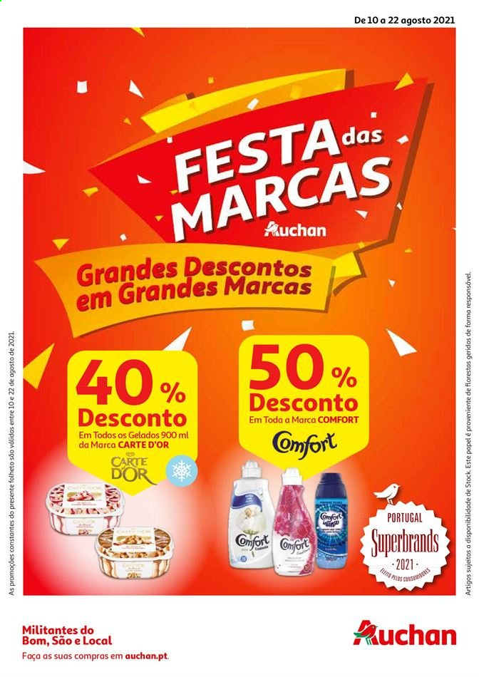 Folheto Auchan - 10.8.2021 - 22.8.2021. Página 1