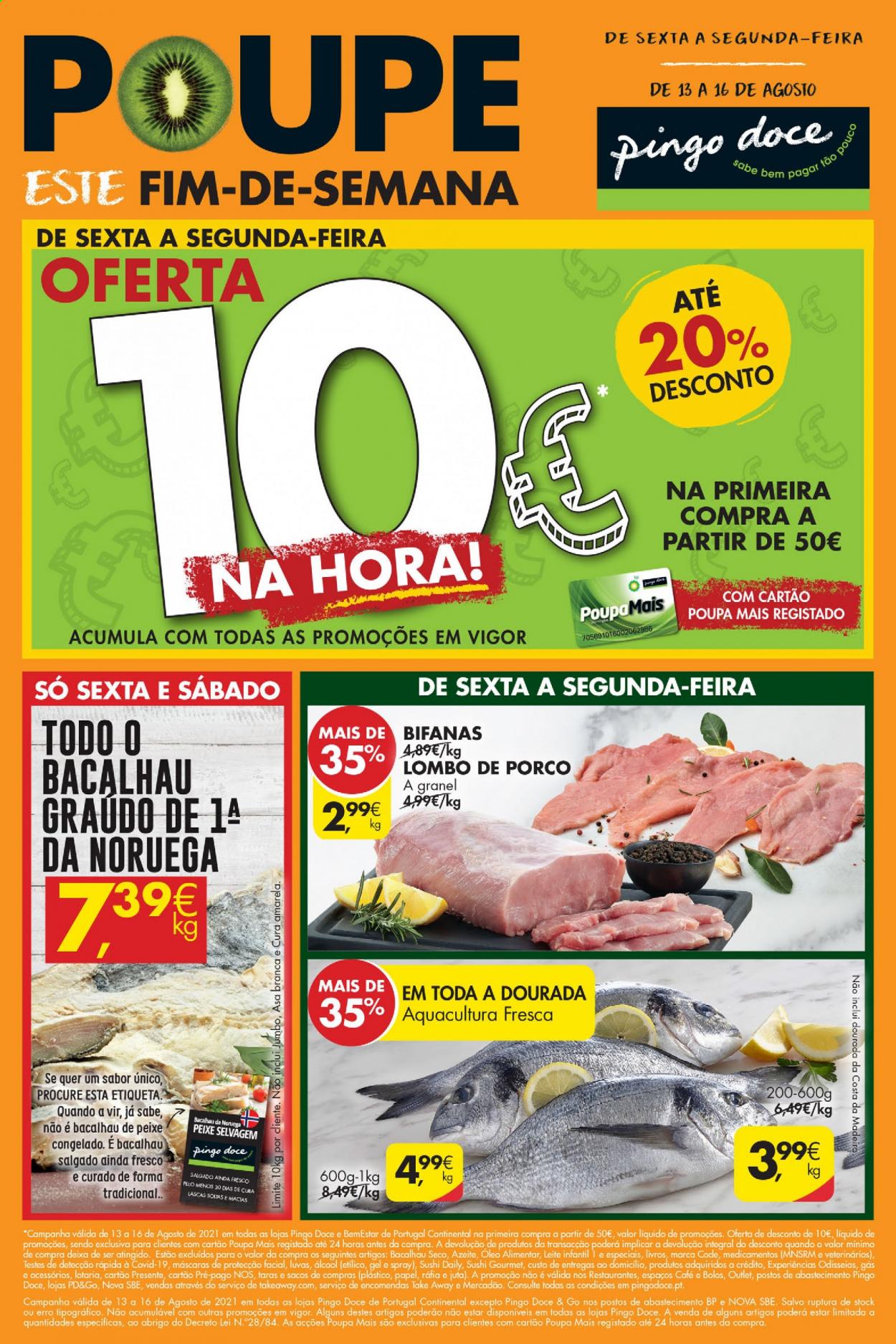 Folheto Pingo Doce - 13.8.2021 - 16.8.2021. Página 1