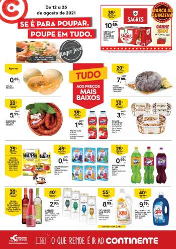 Folheto Continente Modelo - 12.8.2021 - 25.8.2021.