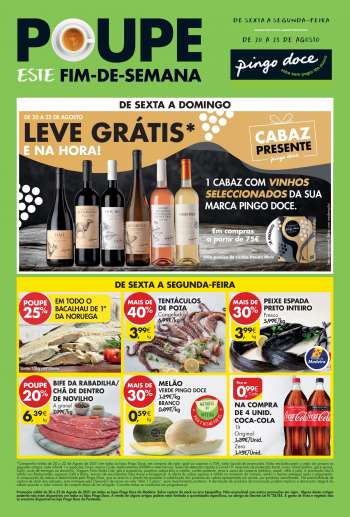 Folheto Pingo Doce - 20.8.2021 - 23.8.2021.