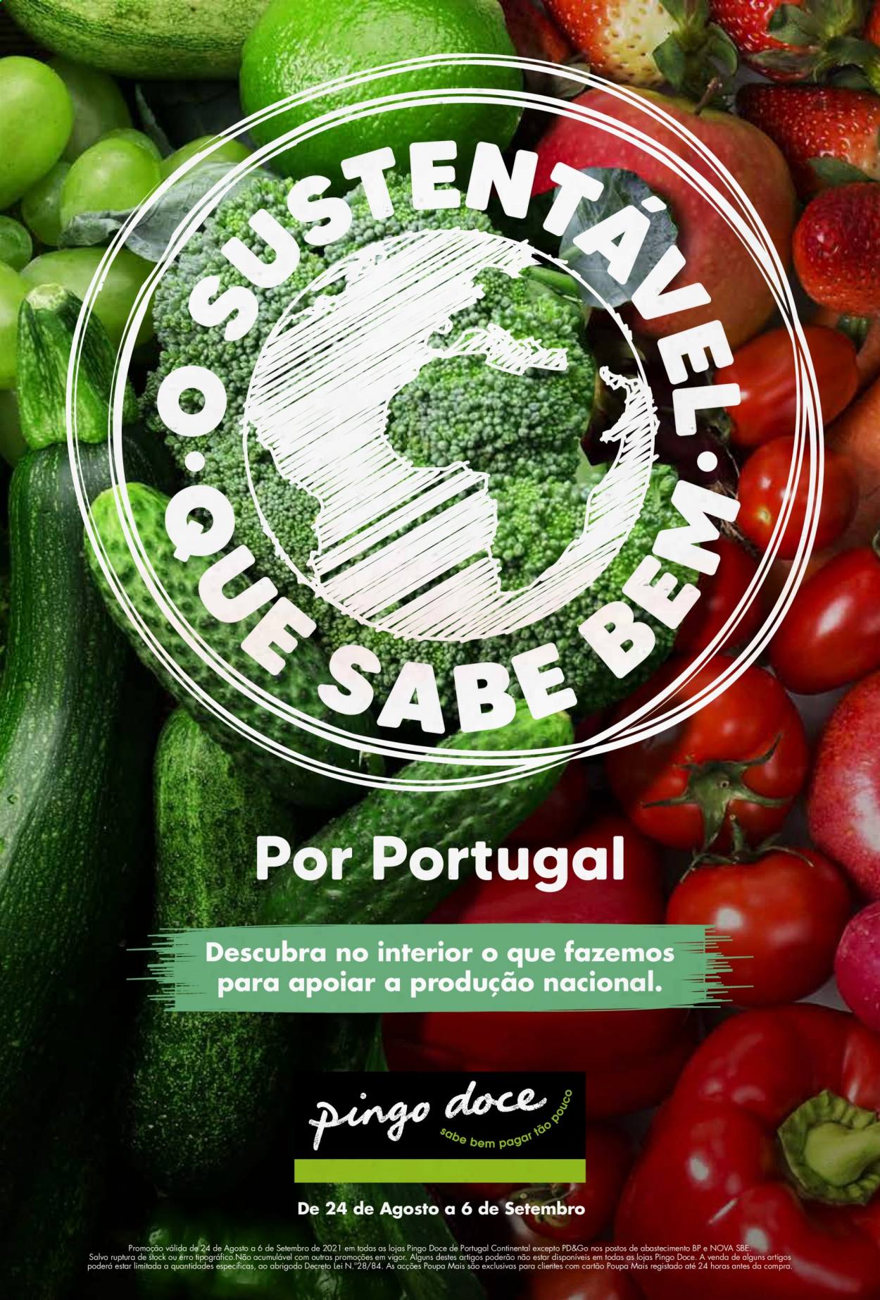Folheto Pingo Doce - 24.8.2021 - 6.9.2021. Página 1
