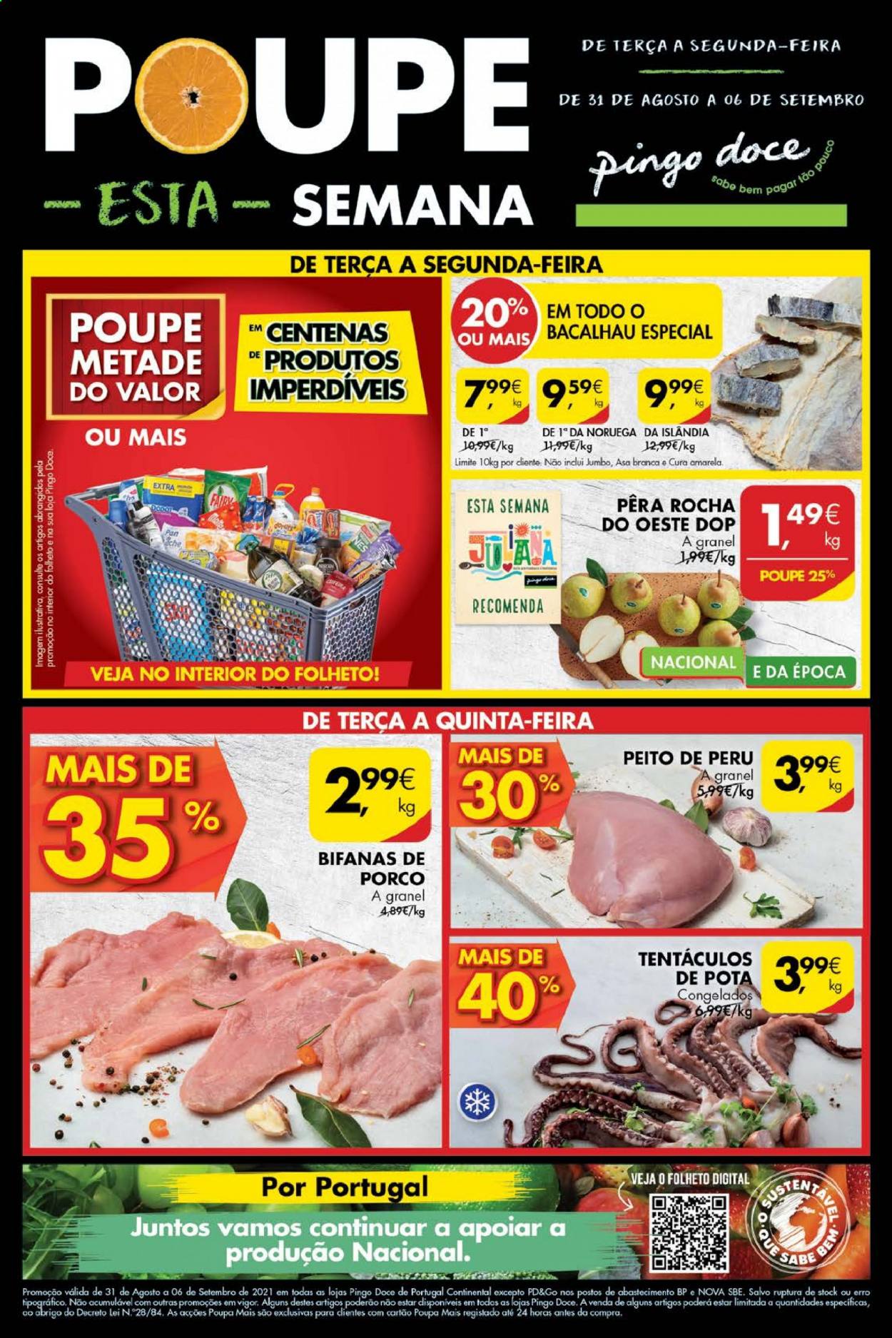 Folheto Pingo Doce - 31.8.2021 - 6.9.2021. Página 1