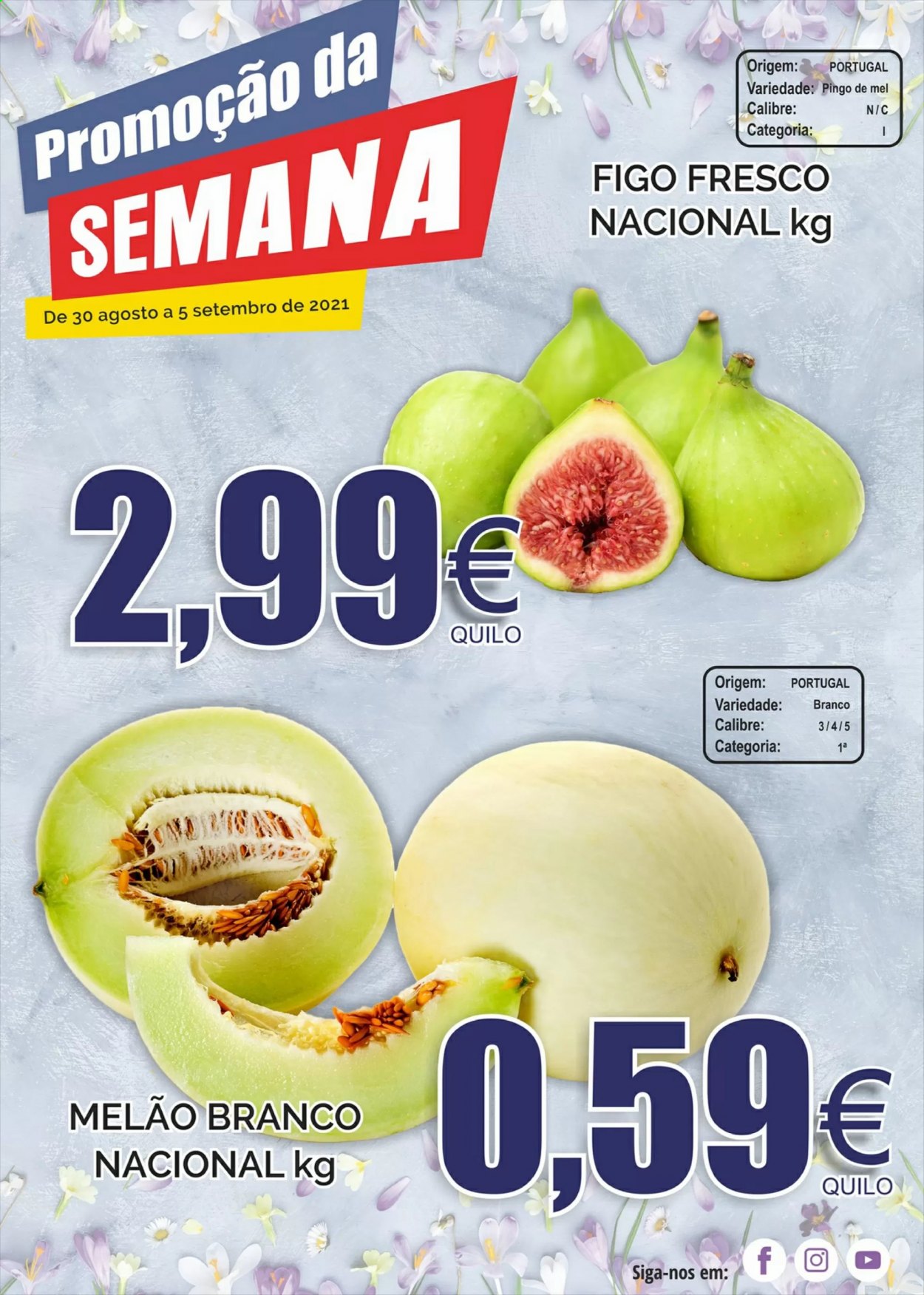 thumbnail - Folheto Froiz - 30.8.2021 - 5.9.2021 - Produtos em promoção - melão, melão branco. Página 1.