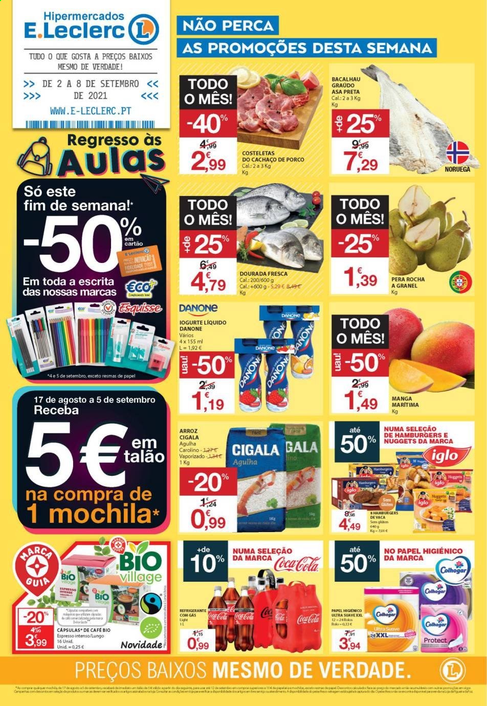 Folheto E.Leclerc - 2.9.2021 - 8.9.2021. Página 1