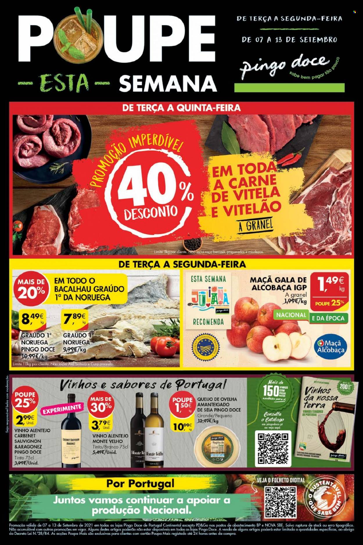 Folheto Pingo Doce - 7.9.2021 - 13.9.2021. Página 1