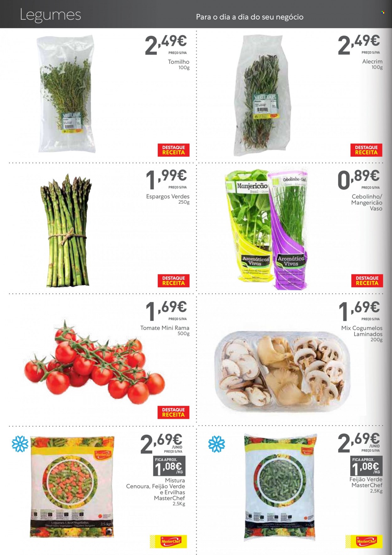 thumbnail - Folheto Recheio - 16.9.2021 - 6.10.2021 - Produtos em promoção - ervilha, aspargo, feijão verde, legumes, feijão, espargos, cogumelo. Página 6.