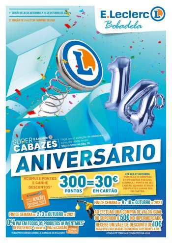 Folheto E.Leclerc - 30.9.2021 - 13.10.2021.