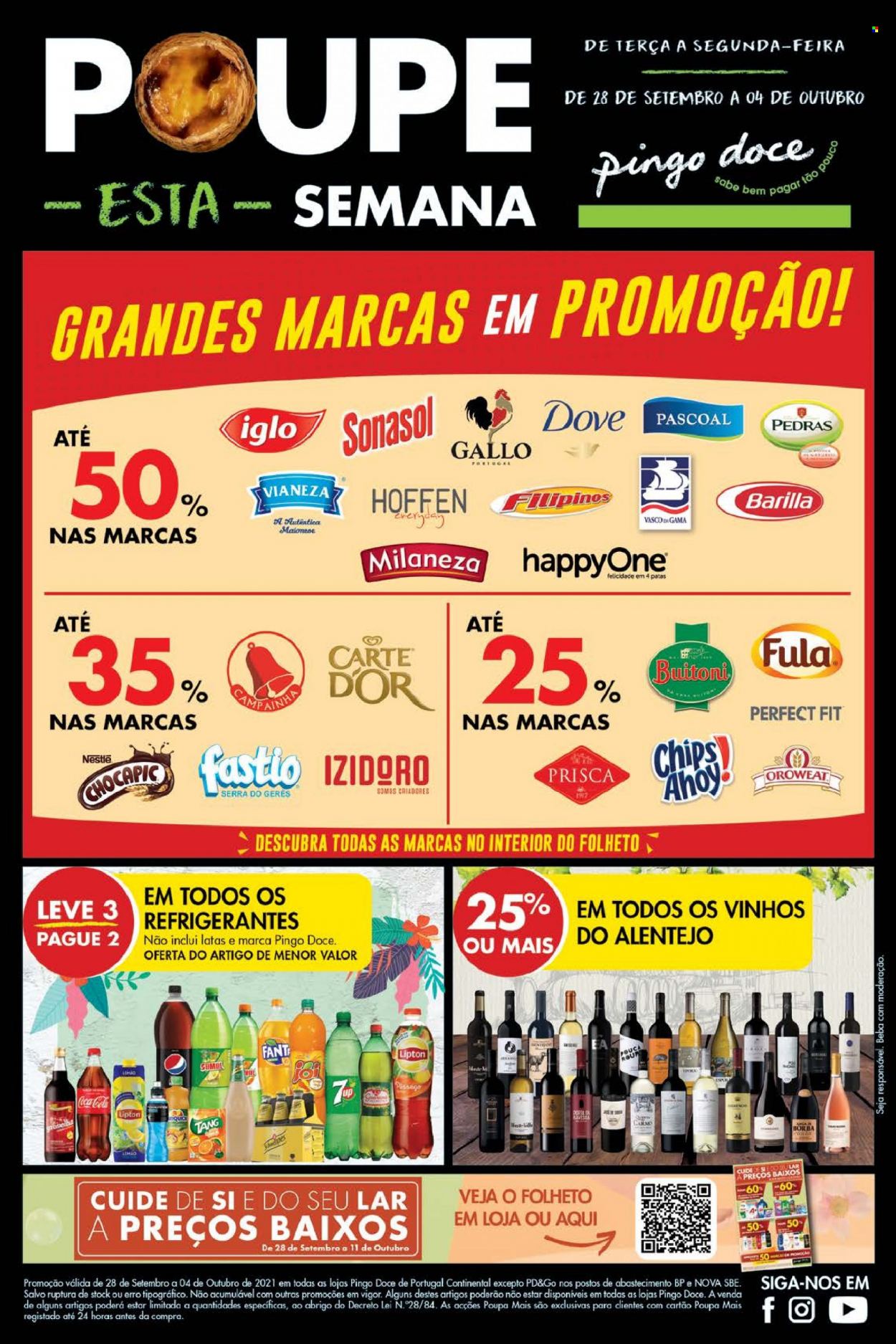 Folheto Pingo Doce - 28.9.2021 - 4.10.2021. Página 1