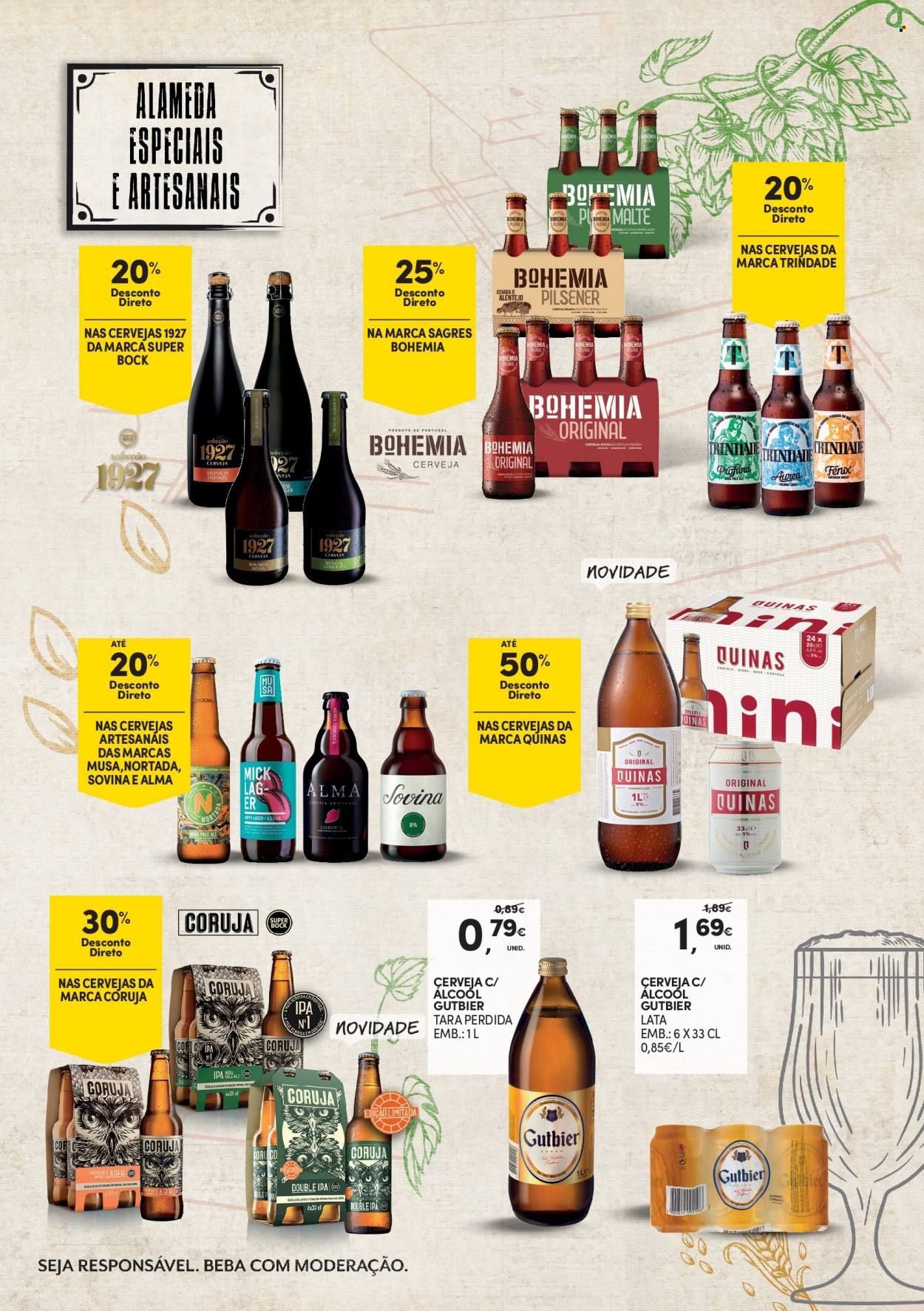 thumbnail - Folheto Continente - 28.9.2021 - 24.10.2021 - Produtos em promoção - Sagres, Super Bock, cerveja. Página 3.