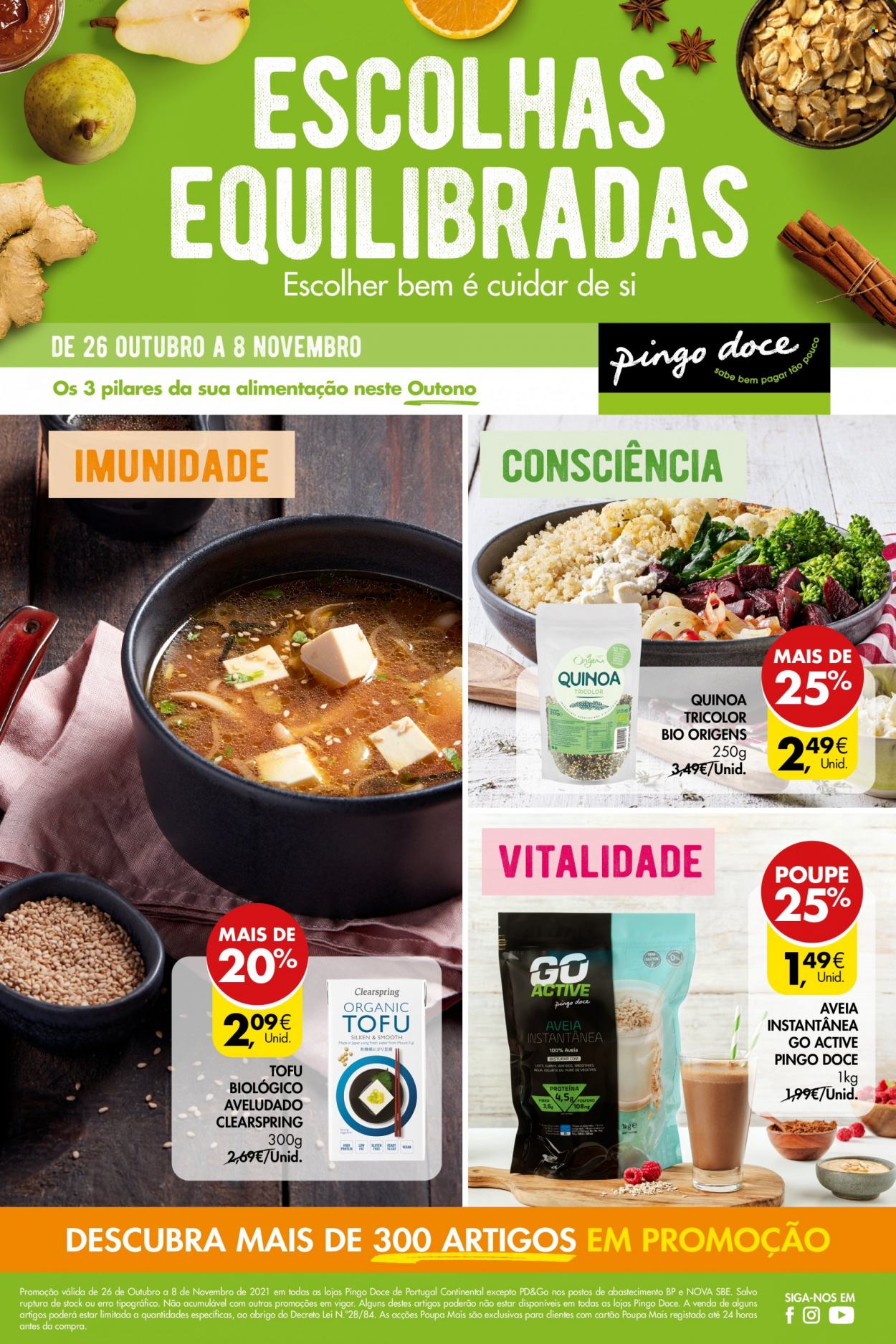 Folheto Pingo Doce - 26.10.2021 - 8.11.2021. Página 1