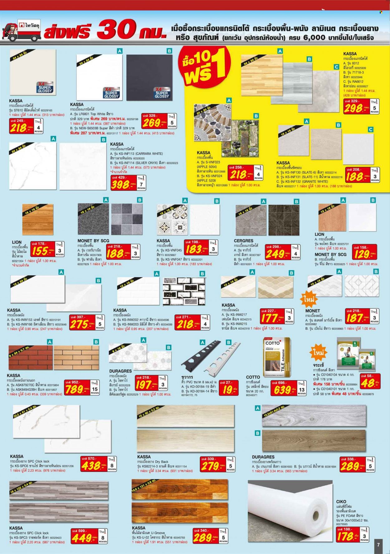 thumbnail - <retailer> - <MM/DD/YYYY - MM/DD/YYYY> - ขายสินค้า - ,<products from flyers>. หน้า 7.
