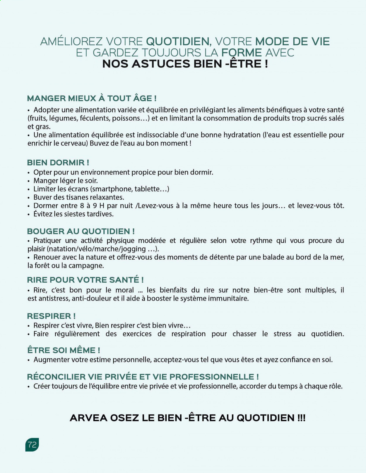 Catalogue ARVEA. Page 74